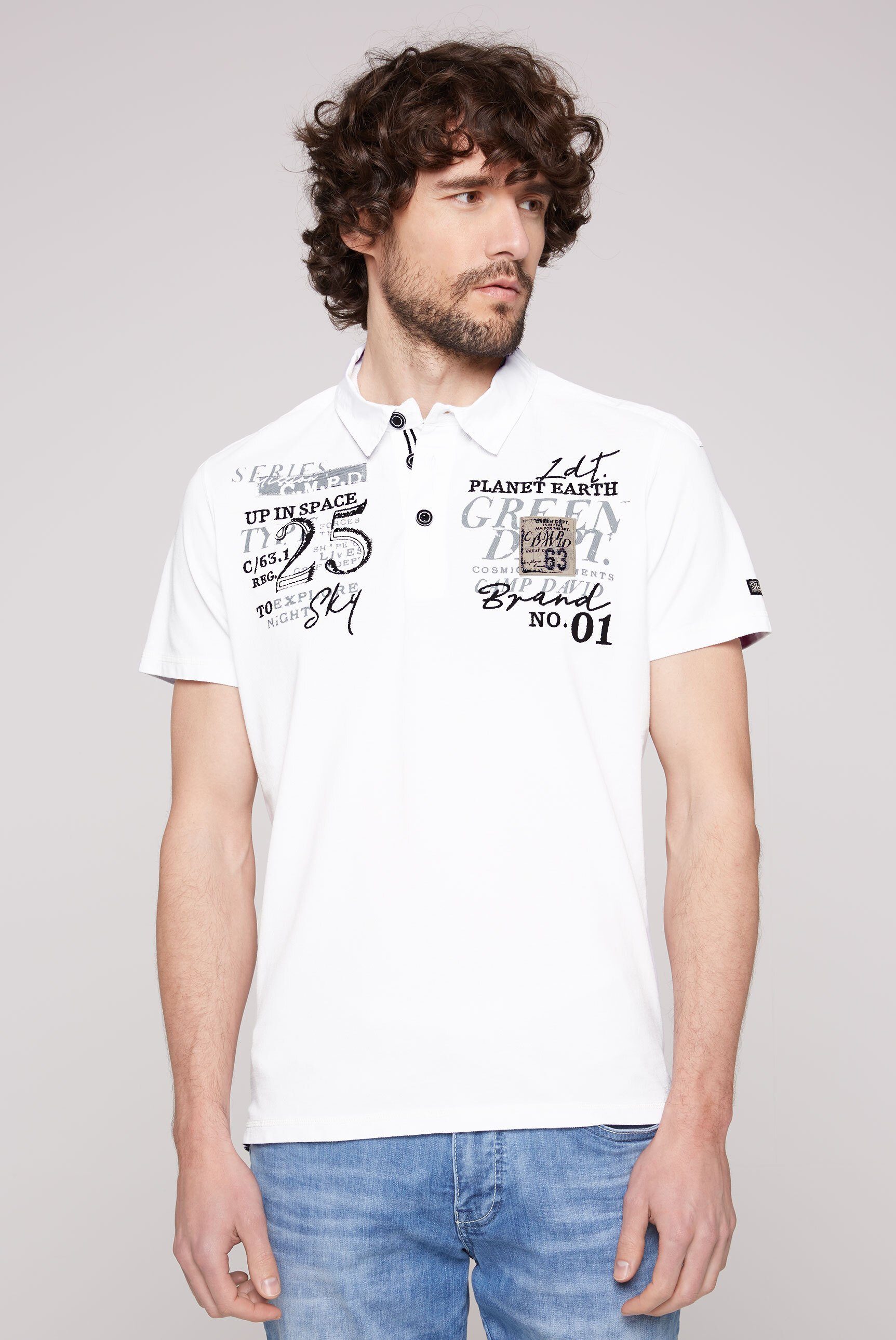CAMP DAVID Poloshirt mit Seitenschlitze | Poloshirts