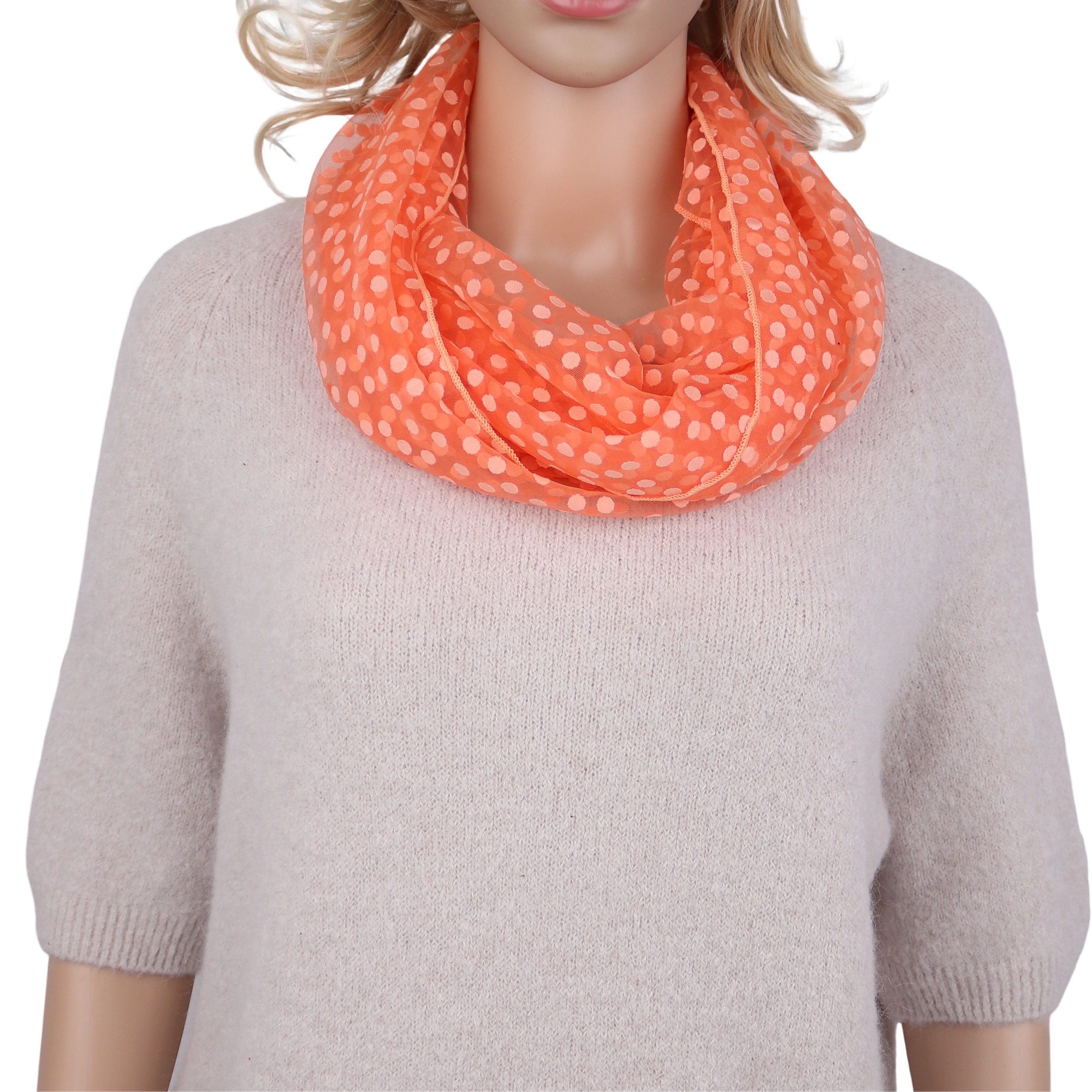 MIRROSI Loop Damen Schal Unifarbe mit Lochmuster Weich aus 100% Baumwolle, günstig online kaufen