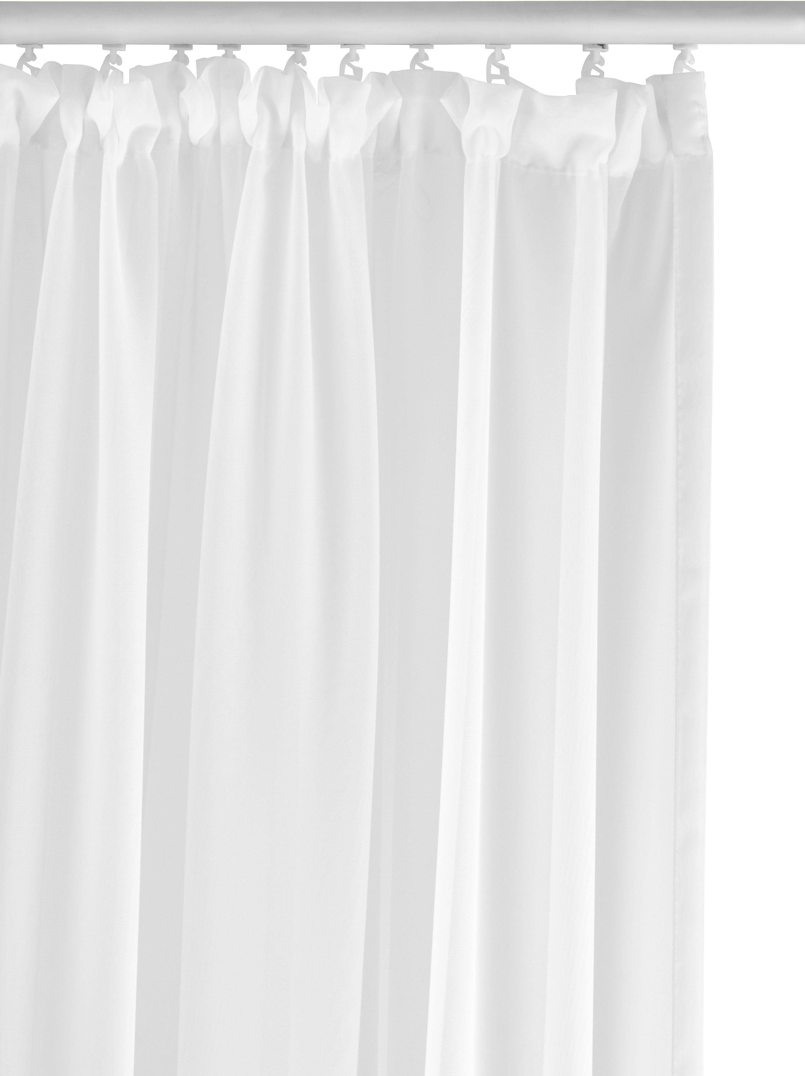 Transparent Polyester Eby, St), (1 transparent, grau my Kräuselband Voile, Bogenstore home,