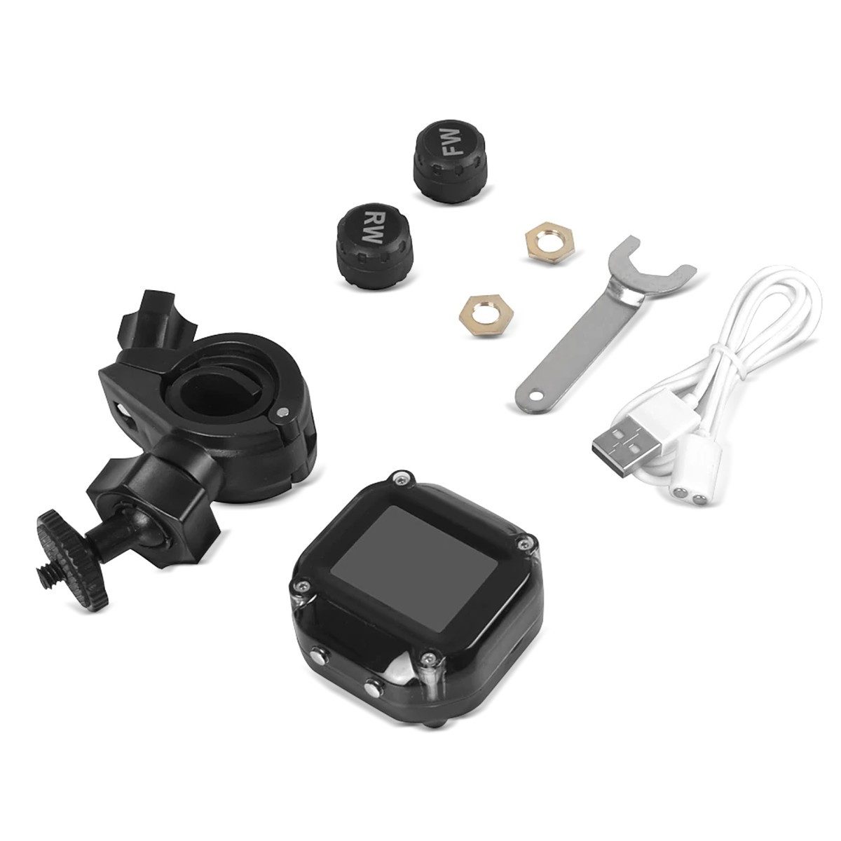 Tourtecs Sitzbank RDKS Reifendruckkontrollsystem Set + Mini Kompressor MK1 2000mAh / 10