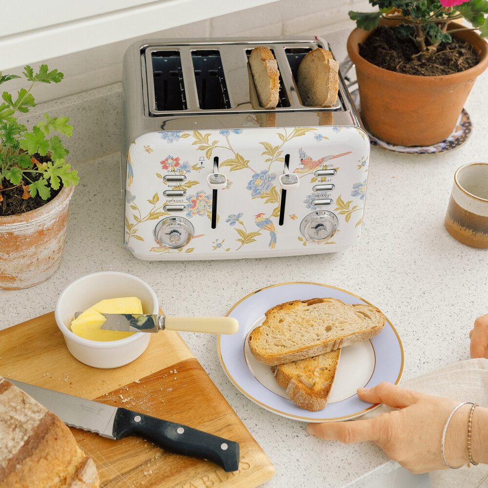 VQ Toaster Laura Ashley 4 Scheiben-Toaster, 7 Stufen – China Rose Design VQ, 1850.00 W