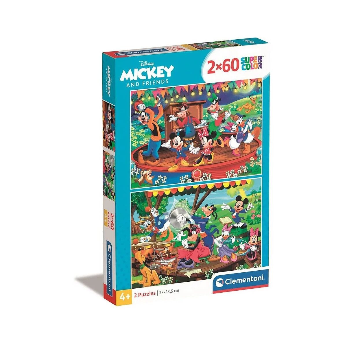 Clementoni® Lernspielzeug Disney Mickey Orchestra 2x60-teiliges Puzzle Clementoni