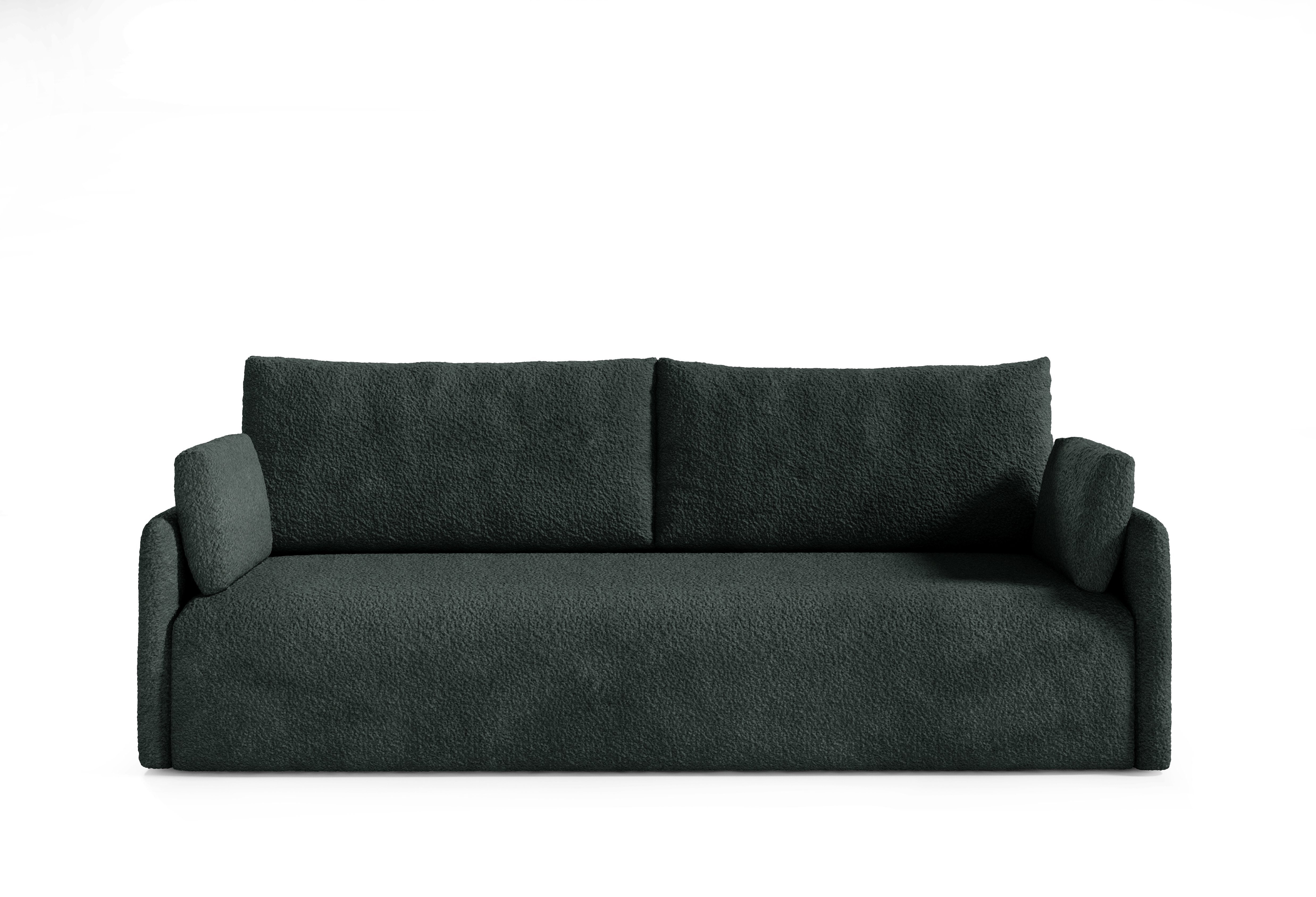 moebelfaktor Schlafsofa Mino 3-Sitzer ABRIAMO Bouclé Stoff, mit Ausklappfunktion