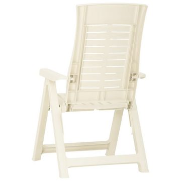 furnicato Gartenstuhl Verstellbare Gartenstühle 2 Stk. Kunststoff Weiß