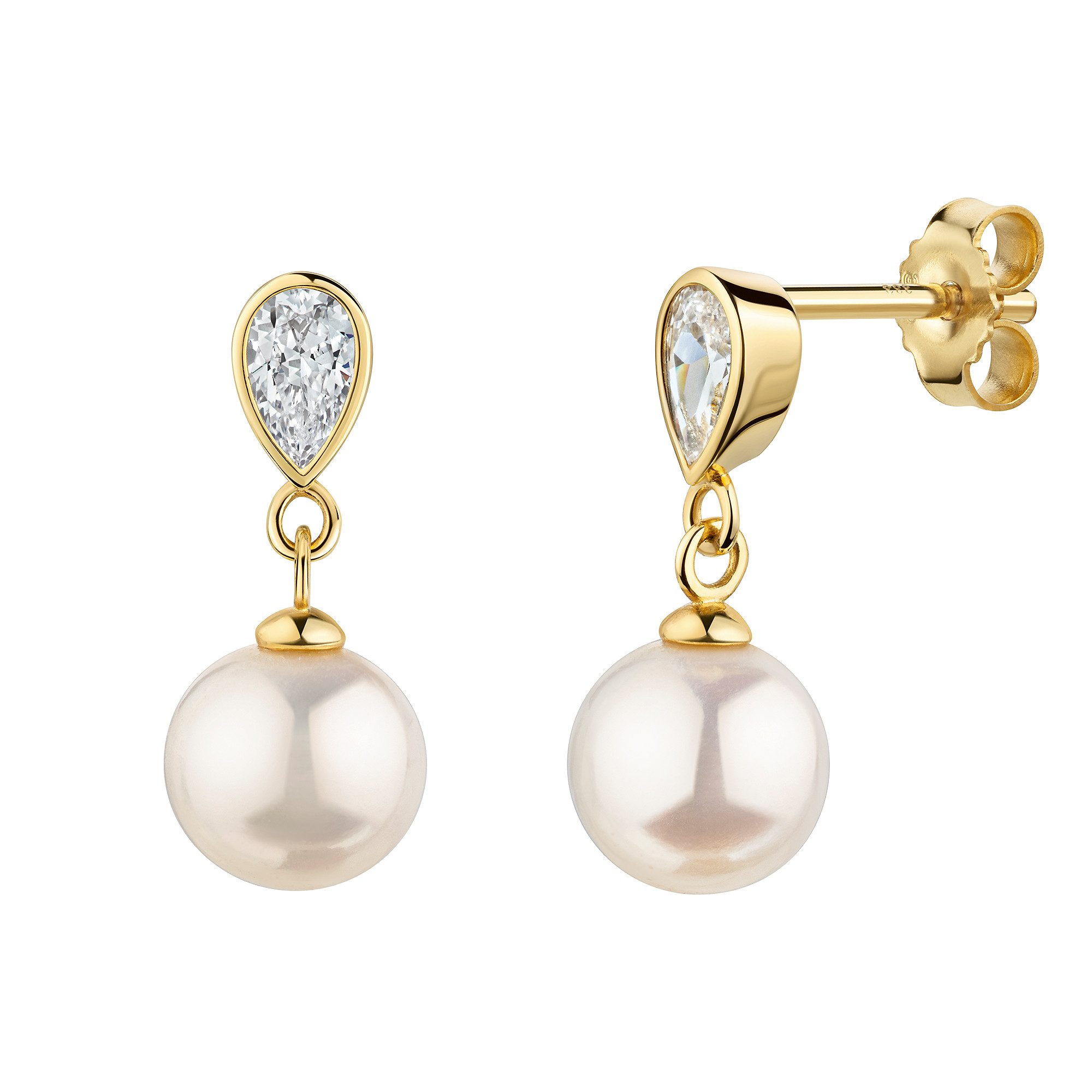 Paar Ohrstecker Schmuck Geschenk Gold 333 Ohrschmuck Ohrringe Tropfen