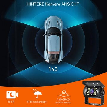 Hikity Rückfahrkamera-Set mit 7-Zoll-Monitor Fahrzeug18IR Nachtsicht Rückfahrkamera (IP68 wasserdicht)