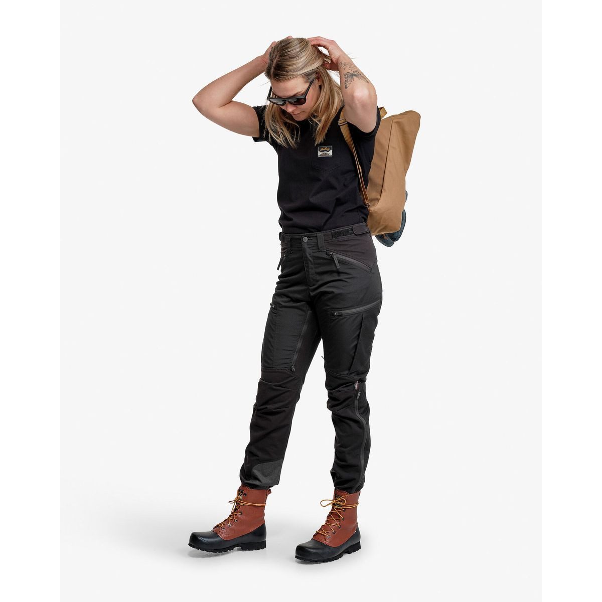 Lundhags Outdoorhose Makke High Waist Curved Pant W Vielseitige Outdoorhose für Damen mit funktionalen Details und