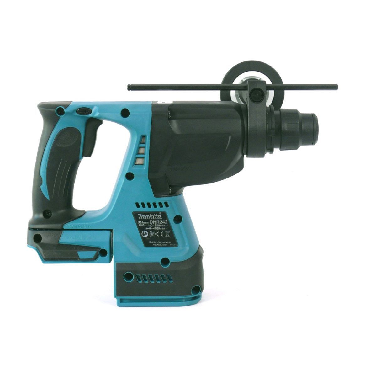 Makita Akku-Bohrhammer DHR 242 F1J Akku Bohrhammer 18V 2,0J SDS-plus Brushless + 1x Akku