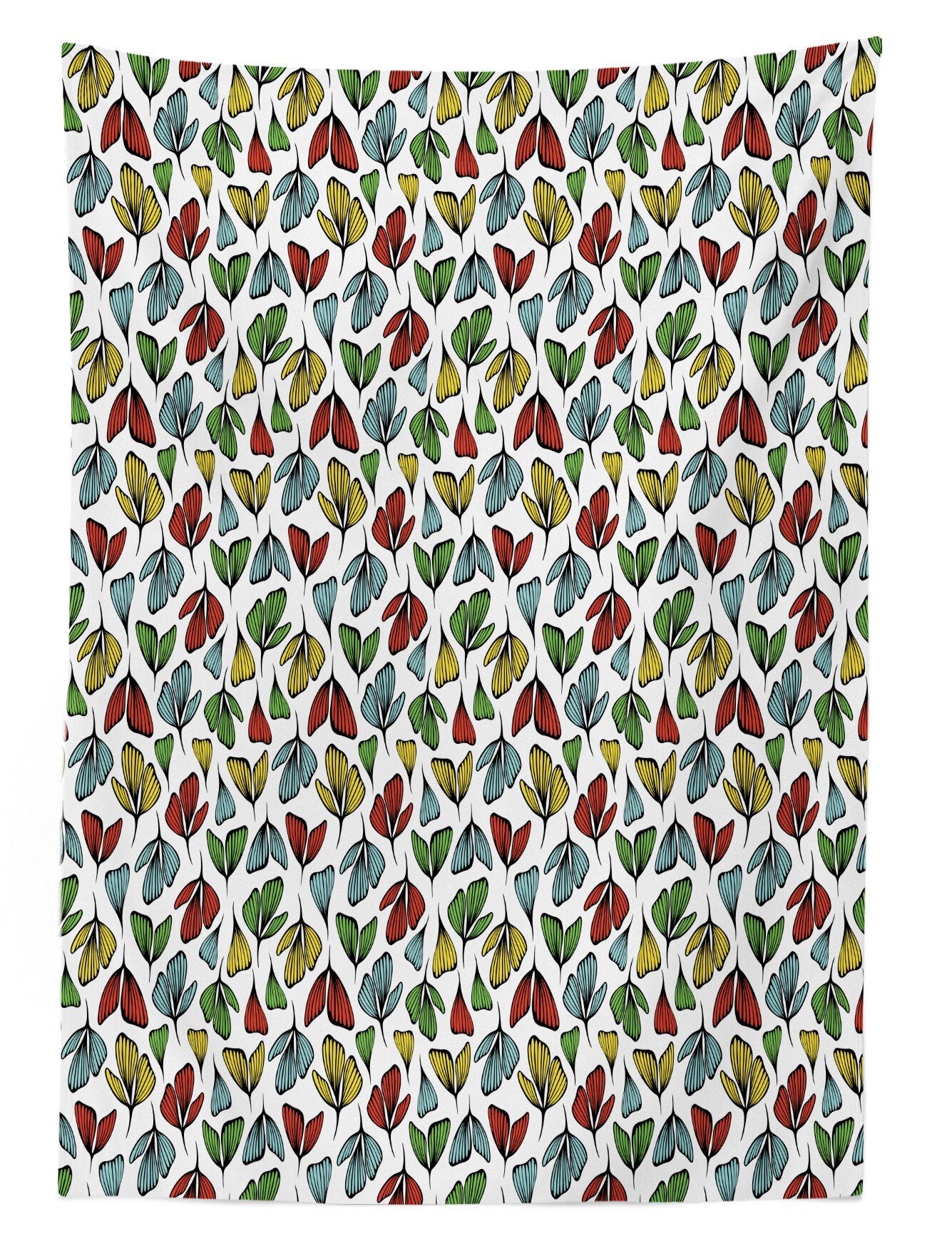 Abakuhaus Tischdecke Farbfest Waschbar Für Farben, geeignet den Außen Tropisch Bereich Herbst-Blumenblätter Klare