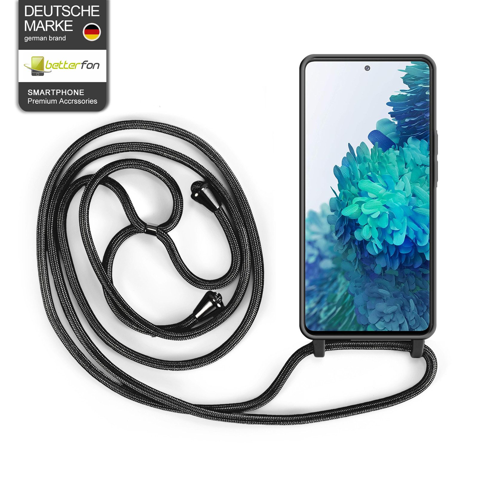 betterfon Handykette für Samsung Galaxy Handyhülle mit Band Kodel Hülle mit Kette, Hände frei – mit Silikonhülle & Schnur für flexiblen Alltag