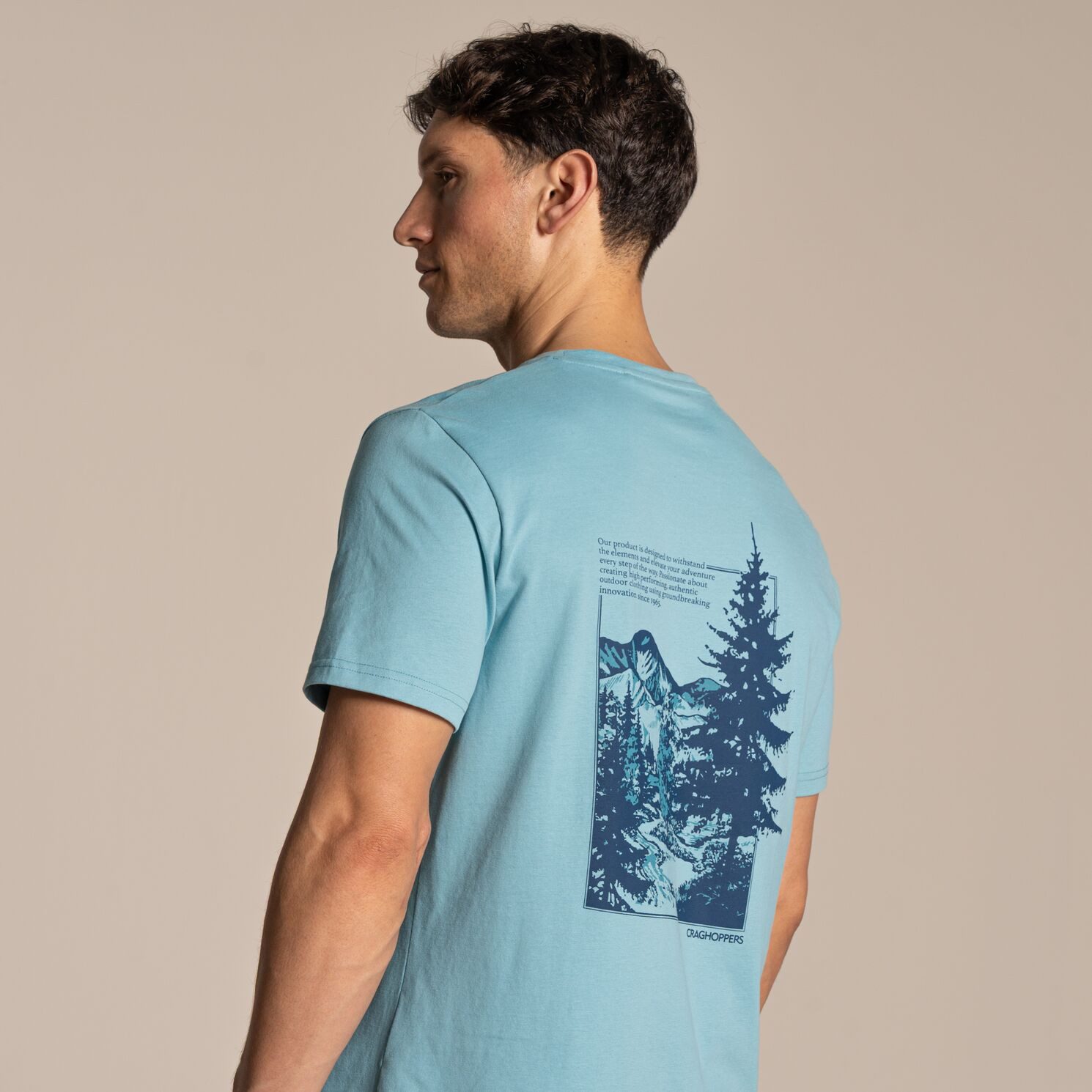 Craghoppers T-Shirt Craghoppers - Lucent LOGO T-Shirt aus Bio Baumwolle, blue