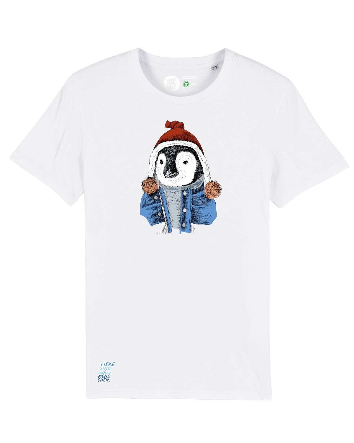 wat? Apparel Print-Shirt Pinguin (1-tlg) weiß | T-Shirts