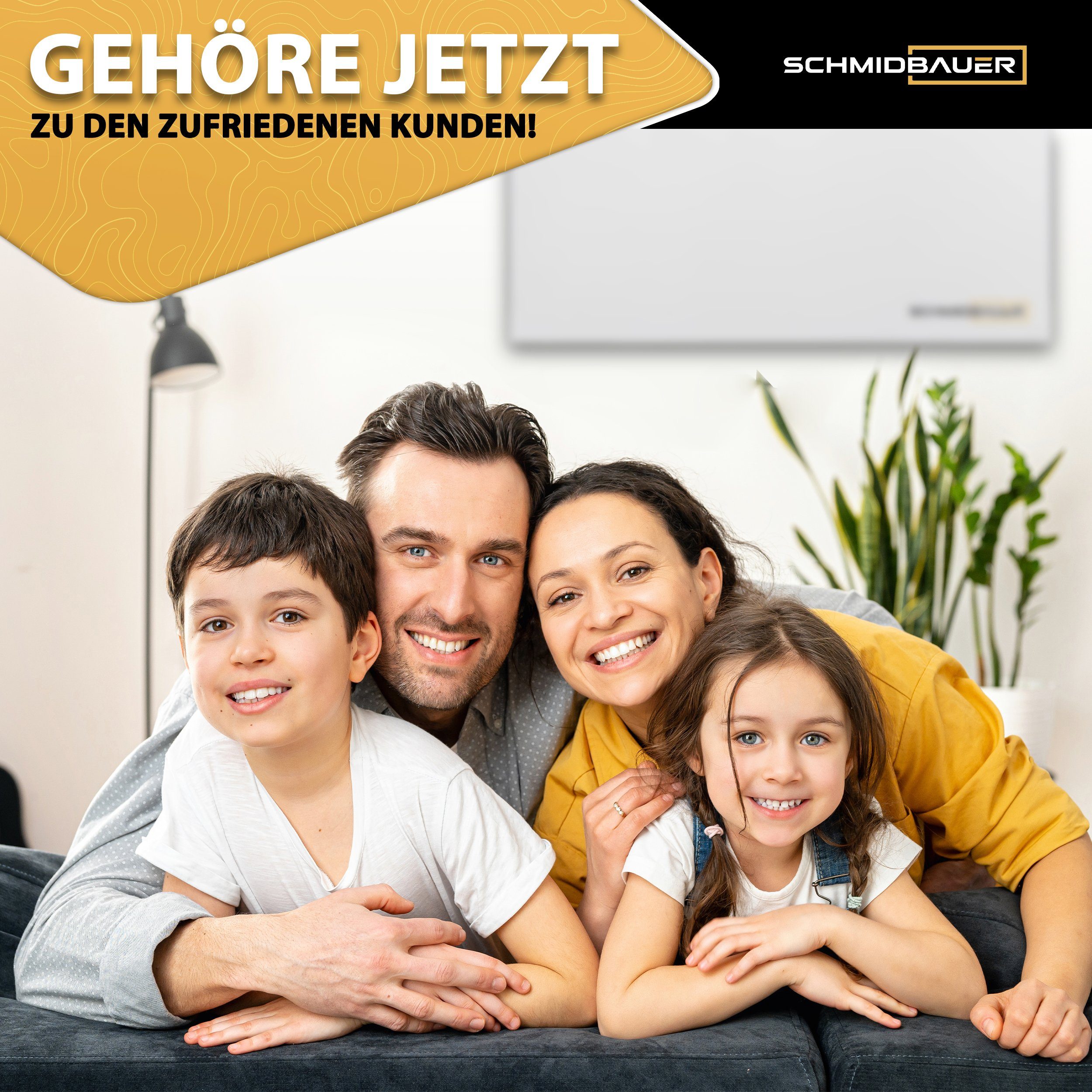 Schmidbauer Infrarotheizung Hybrid 300 -1100W Elektroheizkörper 5 Jahre Garantie Wand/Fuß Montage