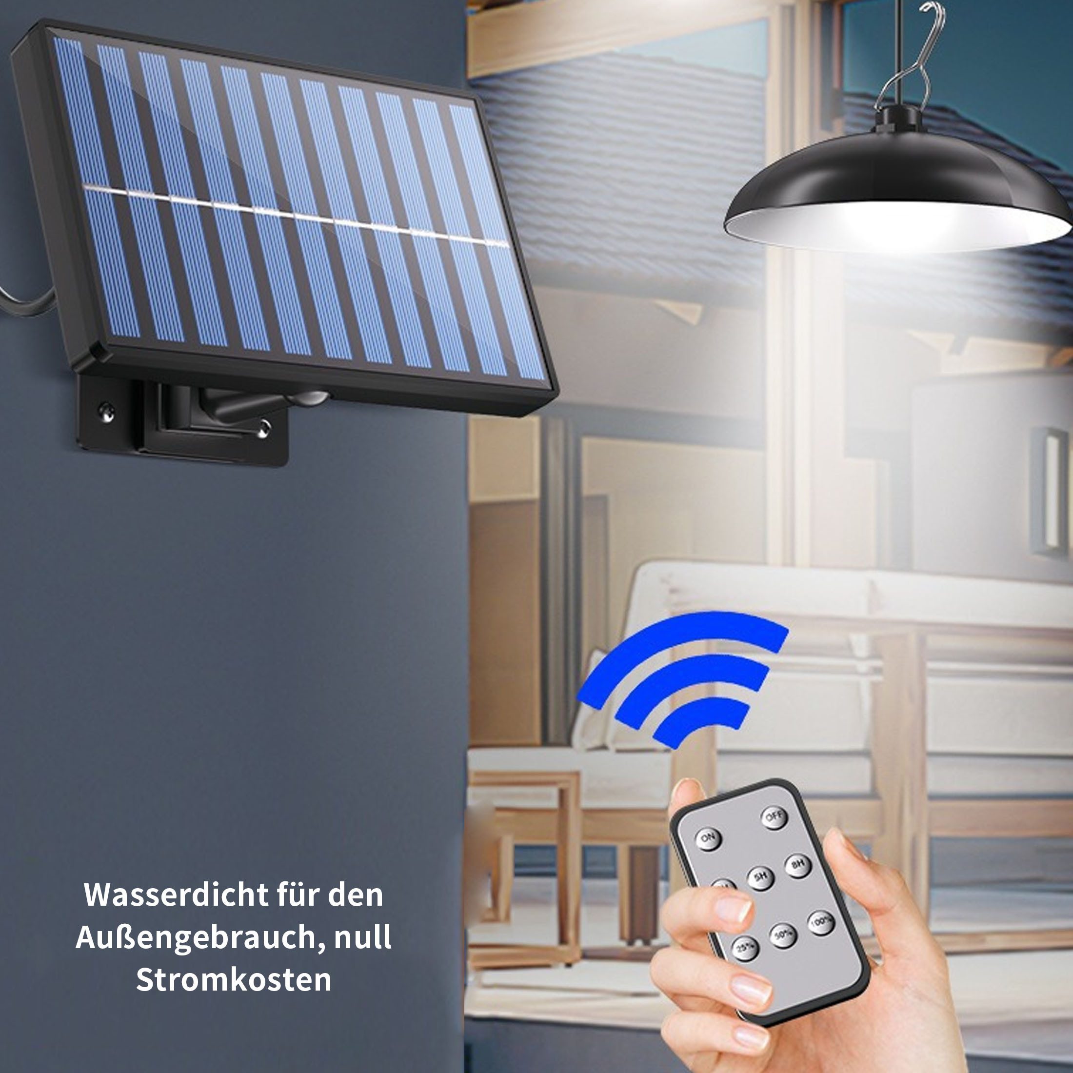 YINDN LED Solarleuchte, Solarlampe mit Fernbedienung, günstig online kaufen