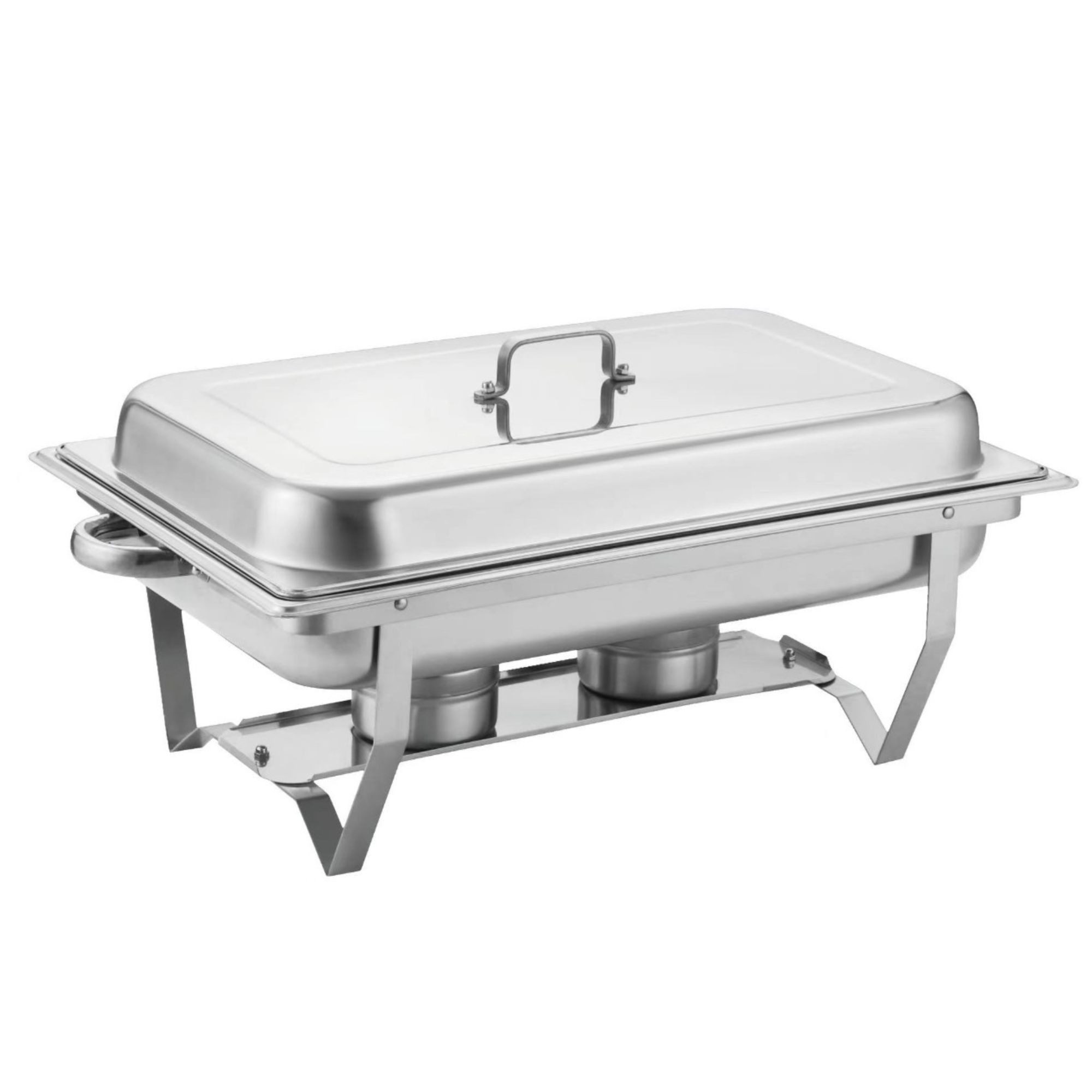 BIG-PAN Stövchen Chafing Dish 11L Speisenwärmer aus Edelstahl Buffetwärmer mit Deckel, (Warmhaltebehälter mit Wasserbad, Catering Buffet Events Grillgut), robust und hochwertig
