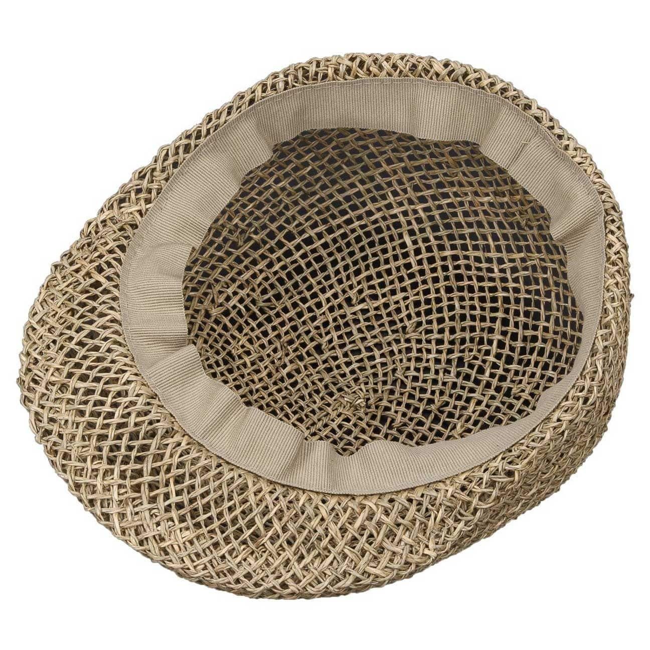 Lipodo Flat Cap (1-St) Strohcap mit Schirm, Made in Italy