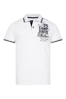 CAMP DAVID Poloshirt mit Label-Applikationen