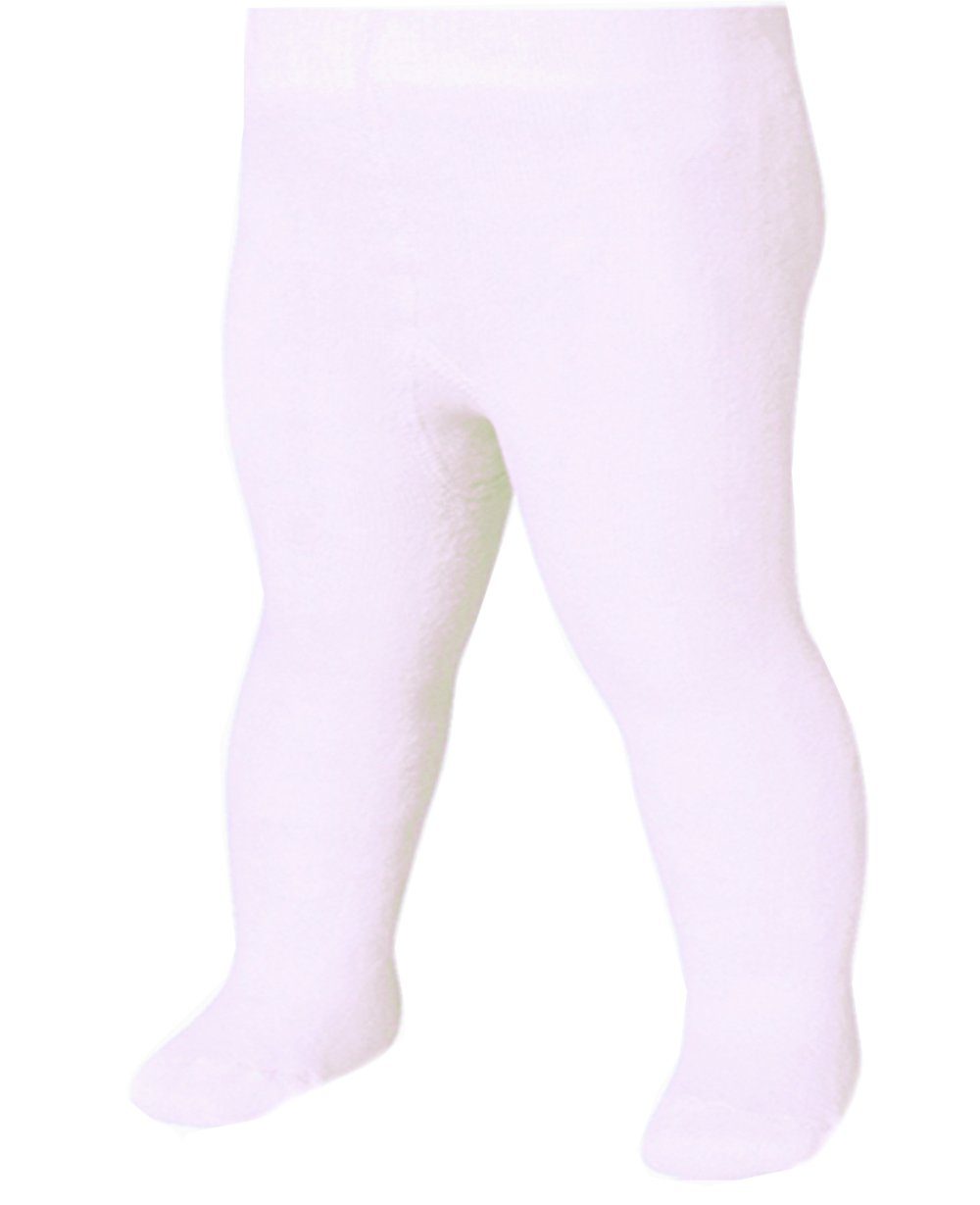 La Bortini Thermostrumpfhose Warme Baby Strumpfhose in Weiß für Neugeborene und Kleinkinder warm, weich, weiß, 50 56 62 68 74 80 86 92