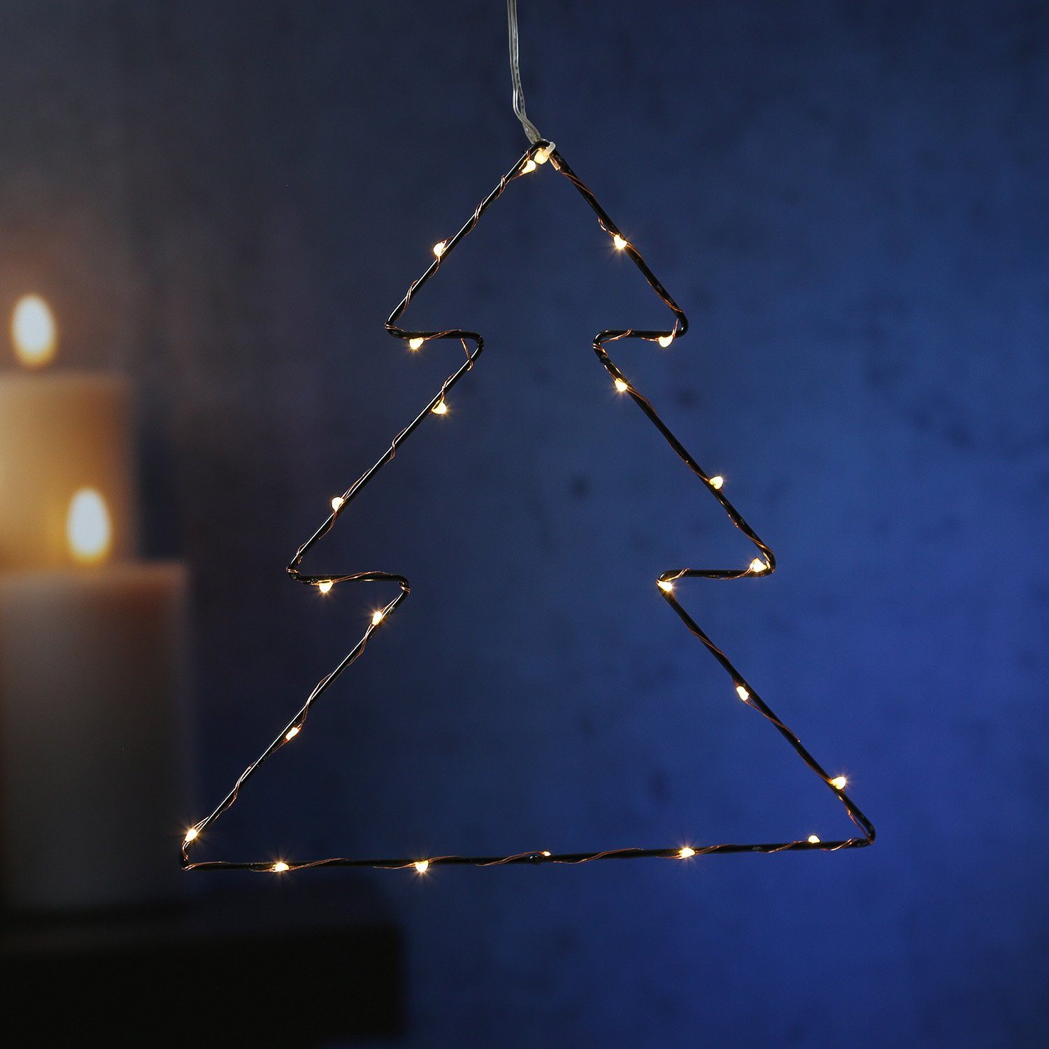 MARELIDA LED Baum »LED Baum Metall hängend warmweiß 24cm Batterie