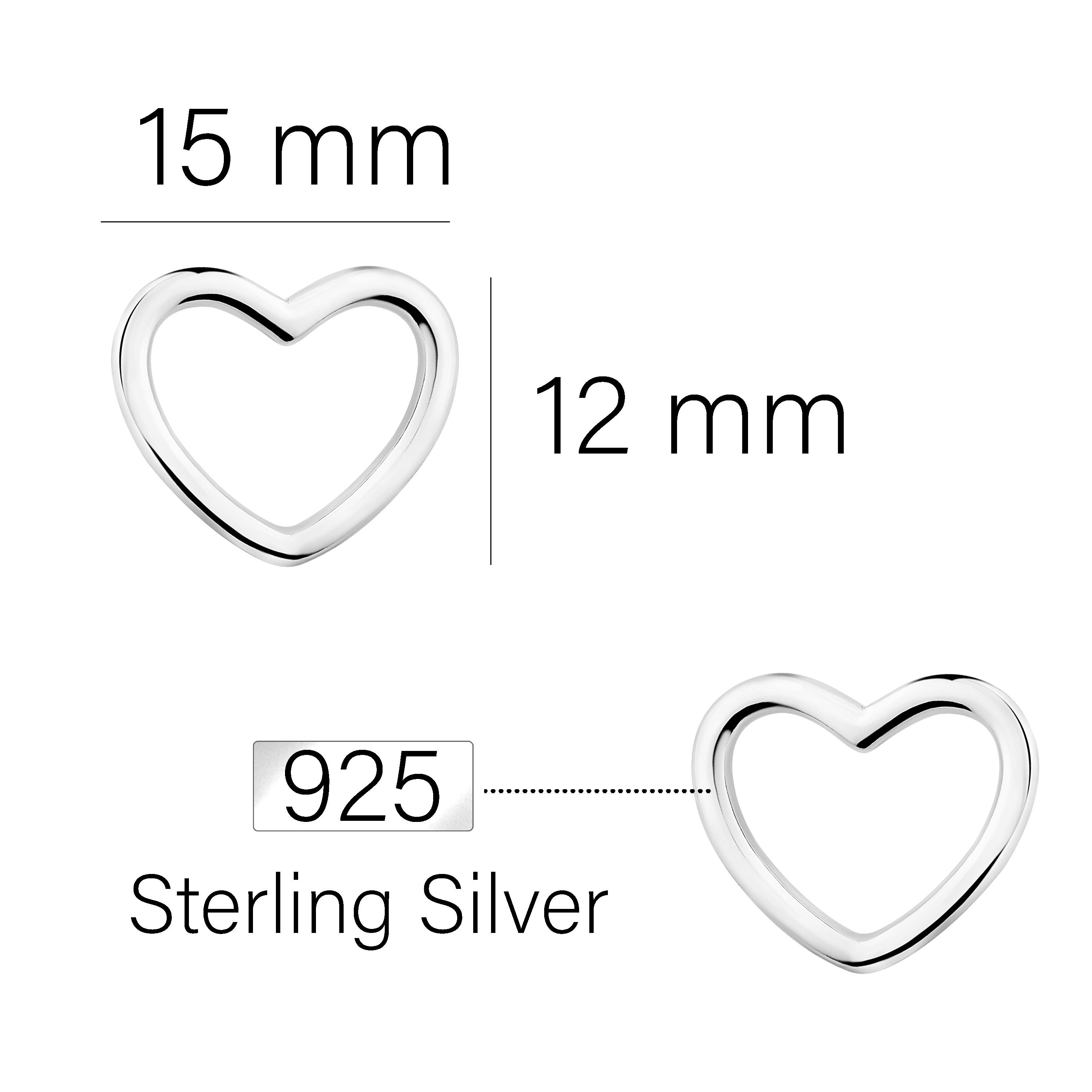 Ohrstecker 925 Herz, Silber Sofia Paar Damen Schmuck Milani