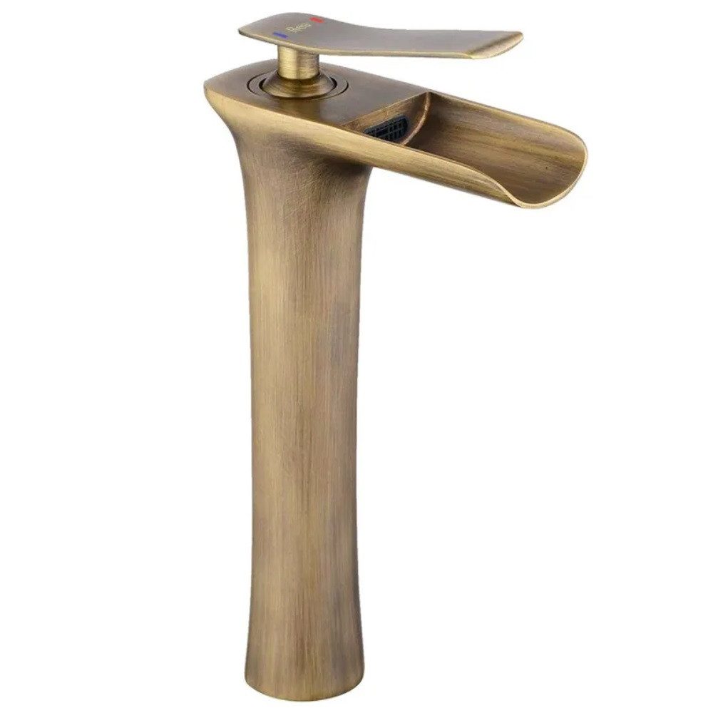 wohnwerk.idee Badarmatur Waschbeckenarmatur Wasserhahn Gold Vintage günstig online kaufen