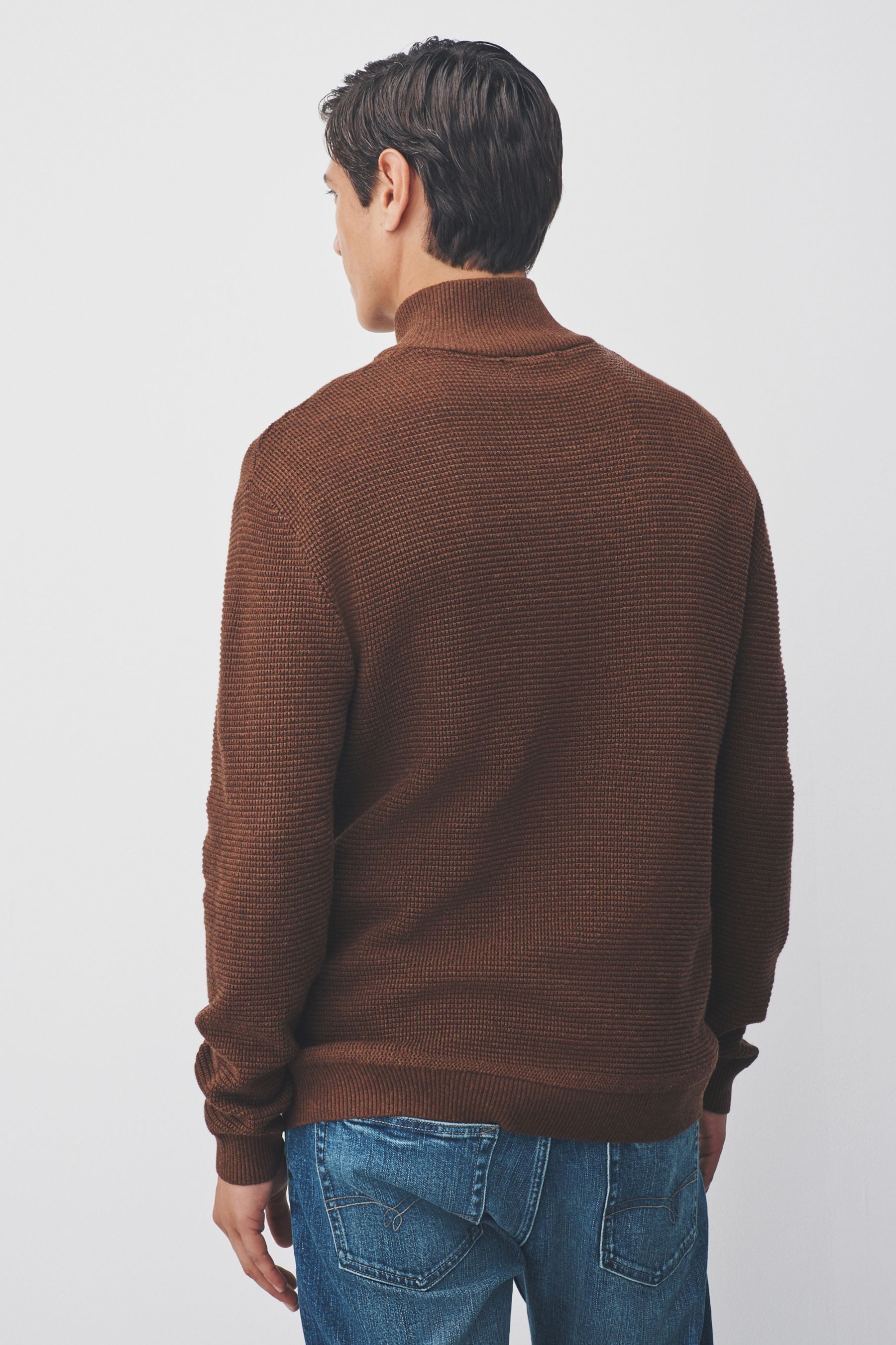 Next Strickpullover Regular Fit Premium Troyer mit Struktur (1-tlg) günstig online kaufen
