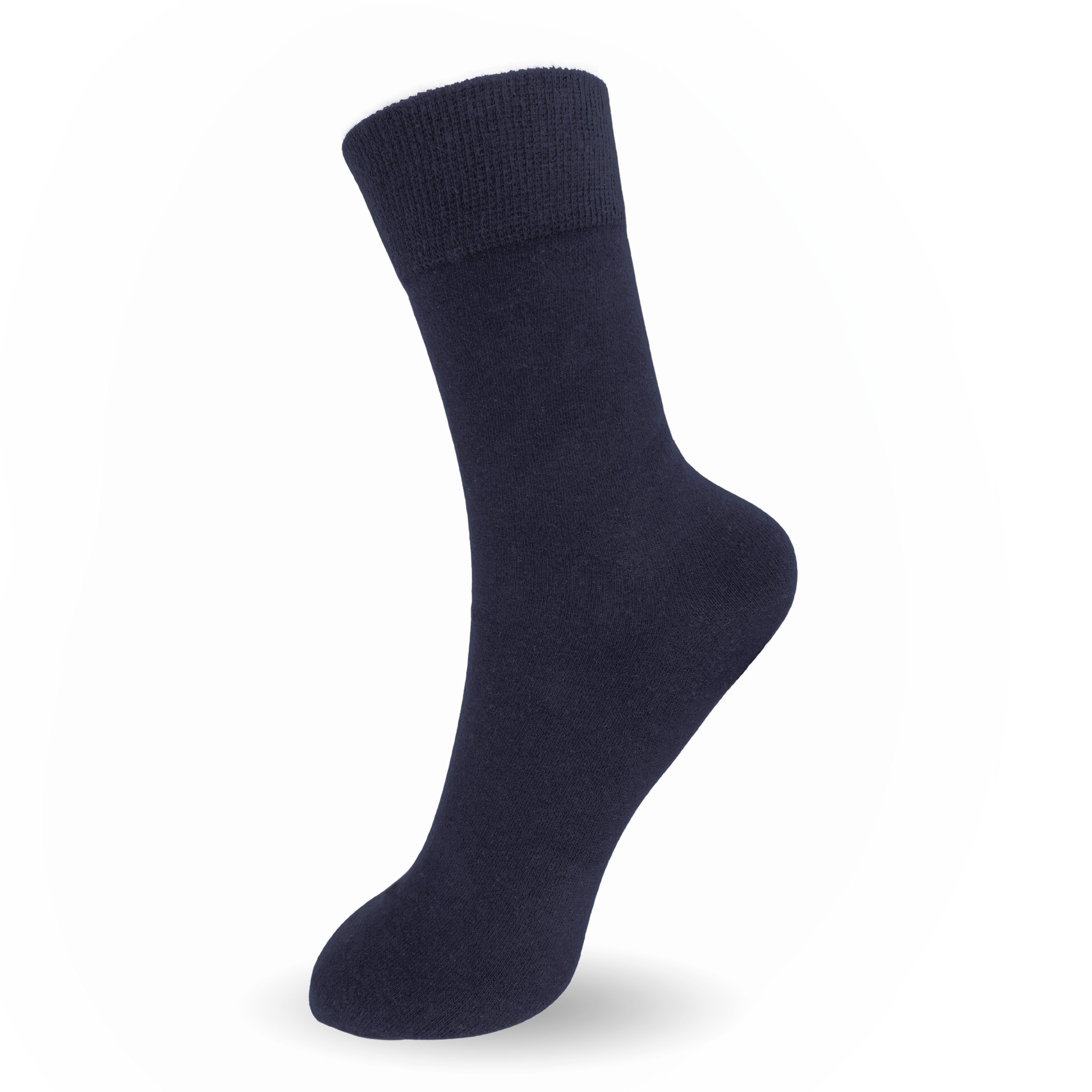 Freizeit-Socken Stoff 5x Businesssocken für Pack) SO.I Herrensocken aus Blau Herren Baumwolle 5-15er Atmungsaktiver 39-46, (Größen: Lange
