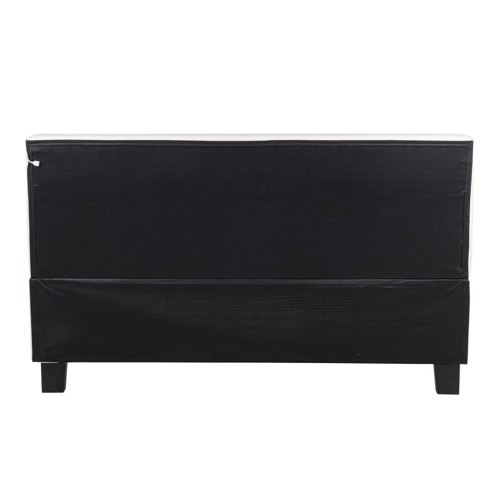 HOME DELUXE Bett ASTRO - 90/140 (inklusive Lattenrost), großes gepolstertes Kopfteil, LED Bett, Jugendbett