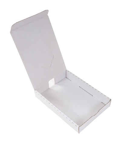 BURI Aufbewahrungsbox Karton 185x135x35mm Versandkarton Faltkarton Verpackung Pappkarton War