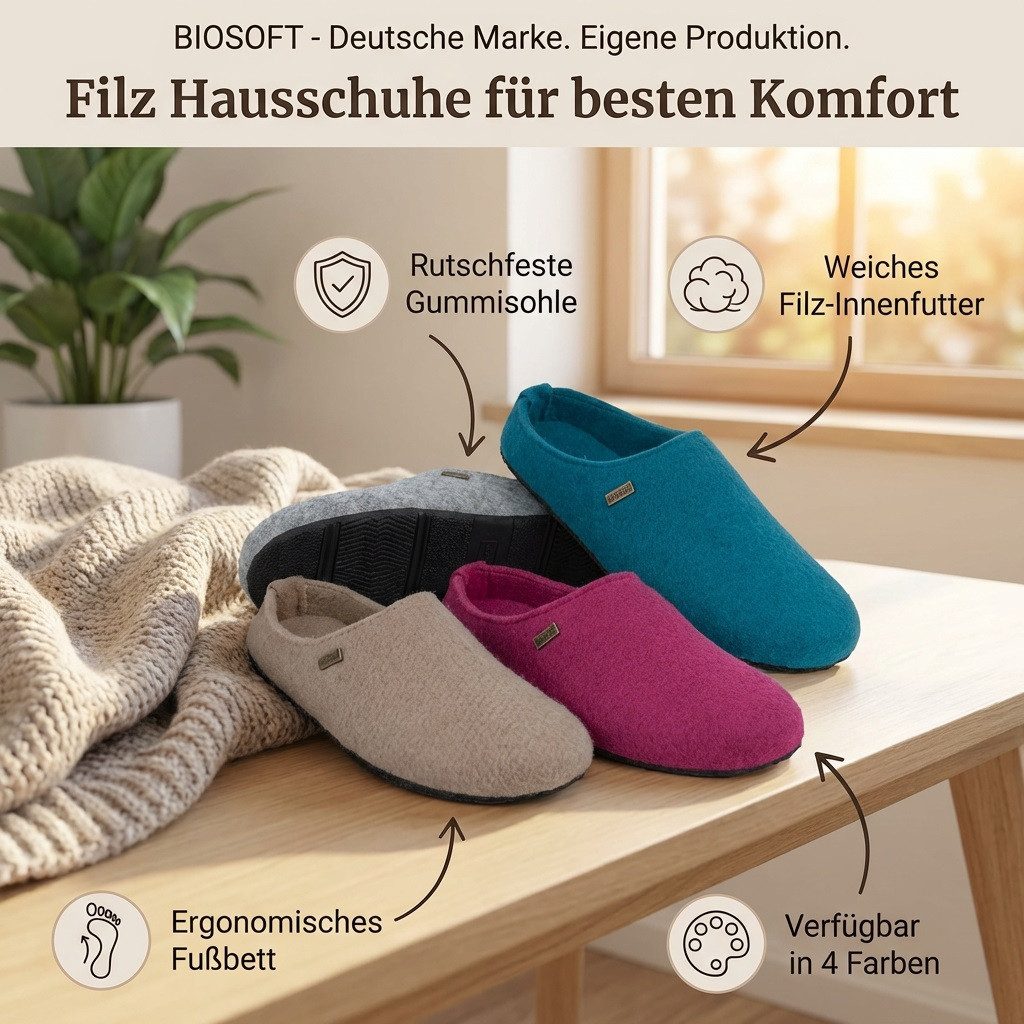Biosoft Comfort & Easy Walk Lady Cosy Hausschuhe Damen Größe 37 - 41 Hausschuh