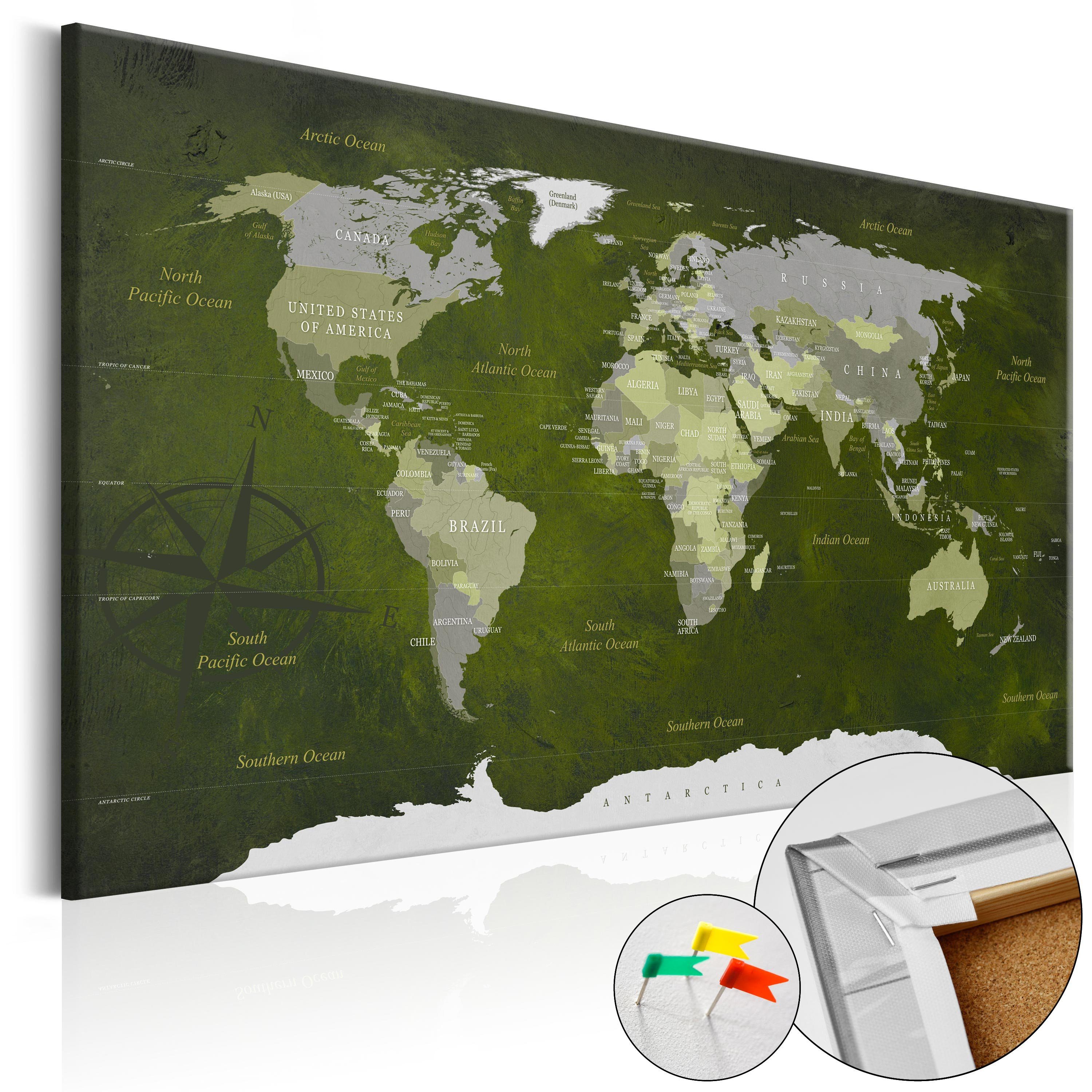 Artgeist Pinnwand Malachite World [Cork Map]