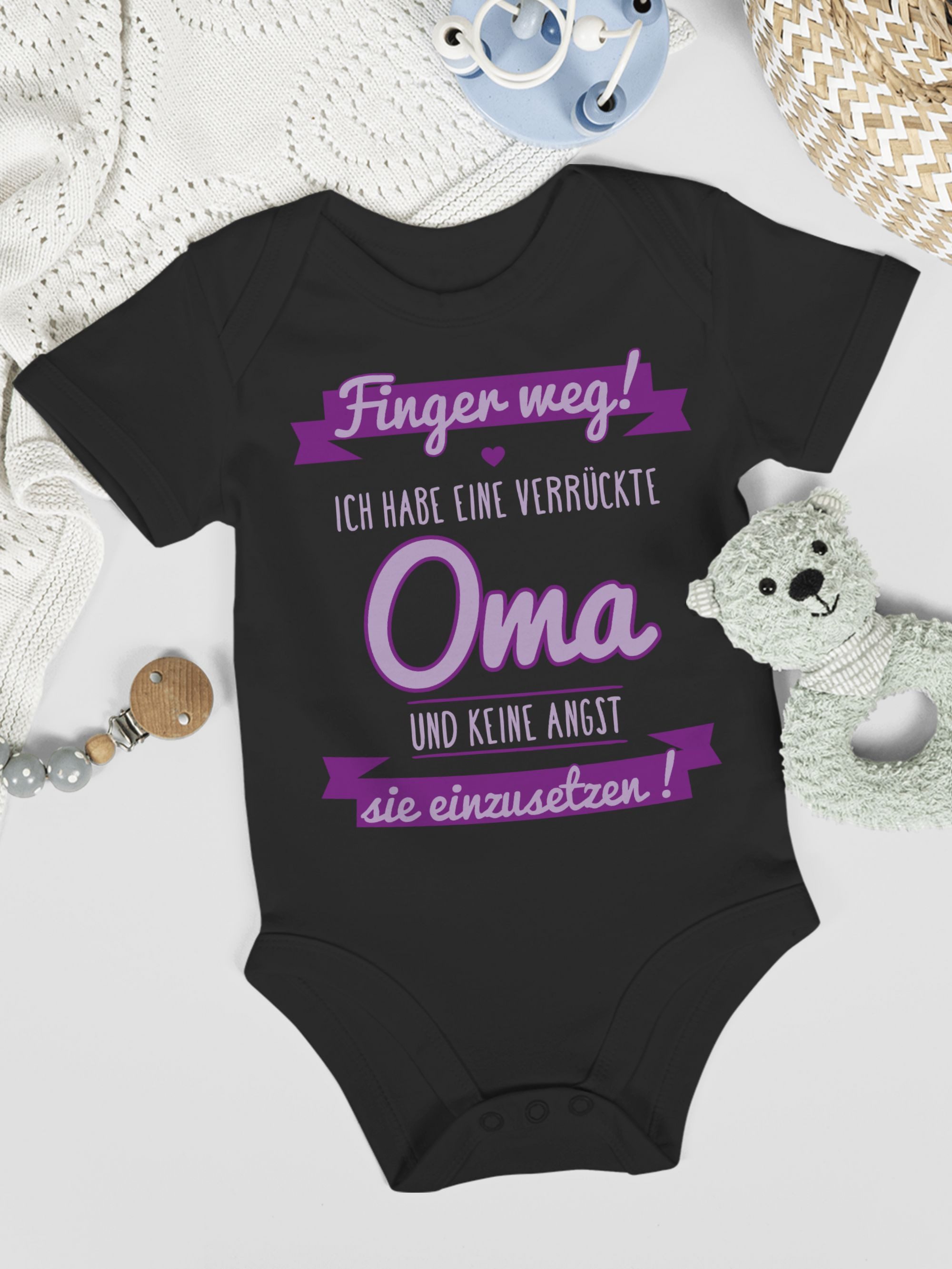 Shirtracer Shirtbody Ich Habe eine verrückte Oma-lila Sprüche Baby