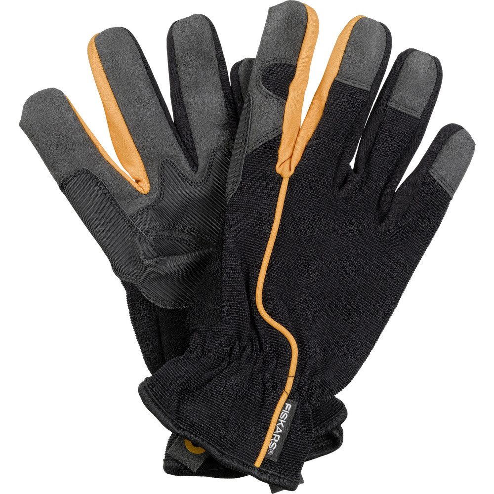 Fiskars Gartenpflege-Set Fiskars 1003477 Garten-Arbeitshandschuhe Schwarz/Orange 1 Paar