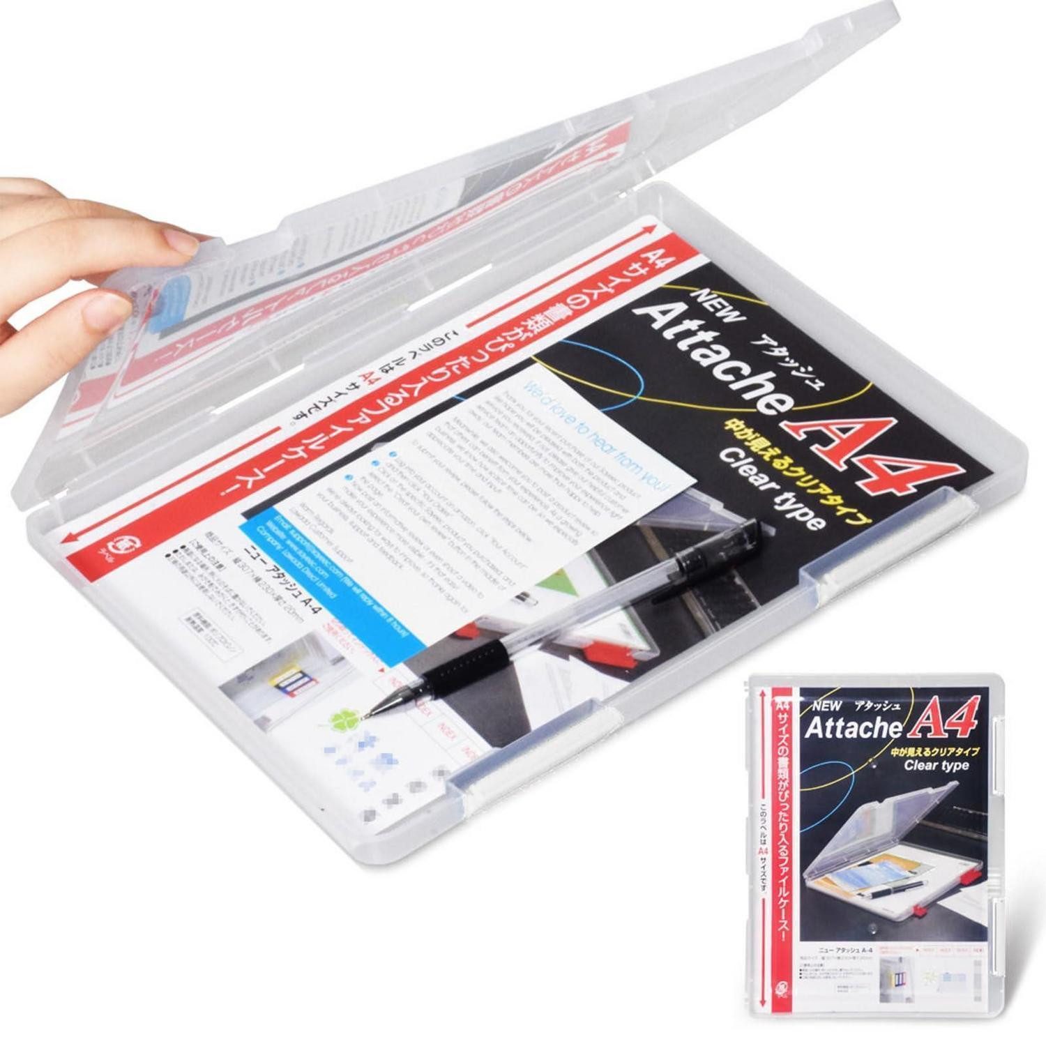 LuxusKollektion Organizer Aktenbox A4 transparent, Ordnungsmappe