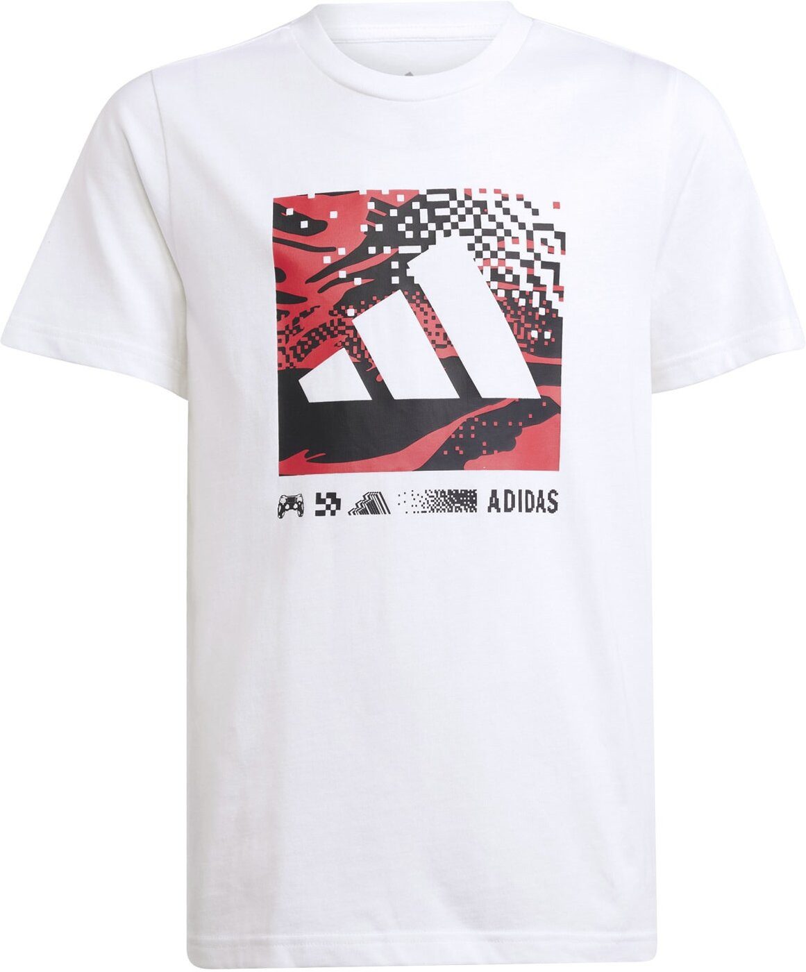 adidas Sportswear Kurzarmshirt J CAMO LOGO TEE WHITE