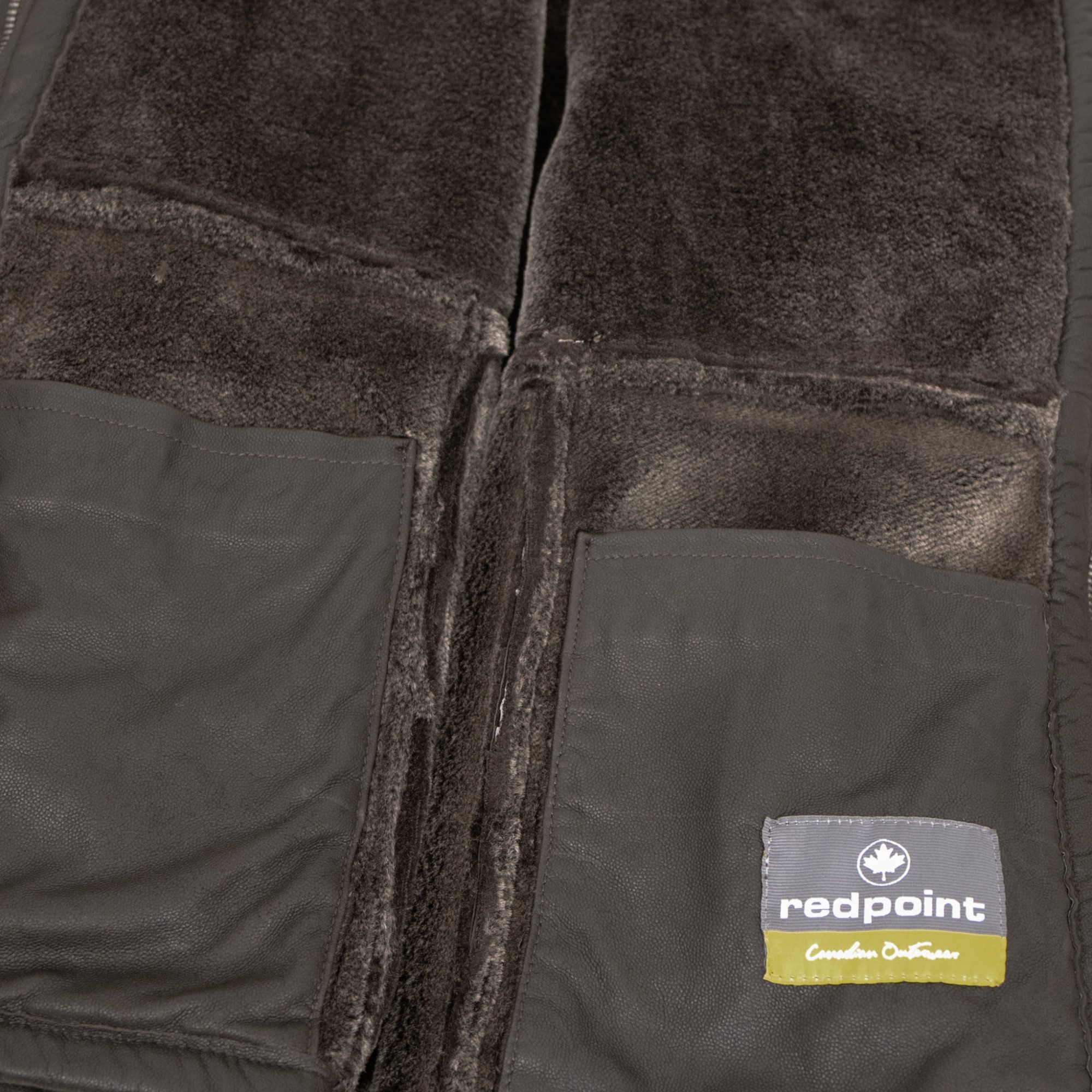 Redpoint Lederjacke Piedro Redpoint - Herren Lederjacke Lammleder Kunstfell dunkelbraun