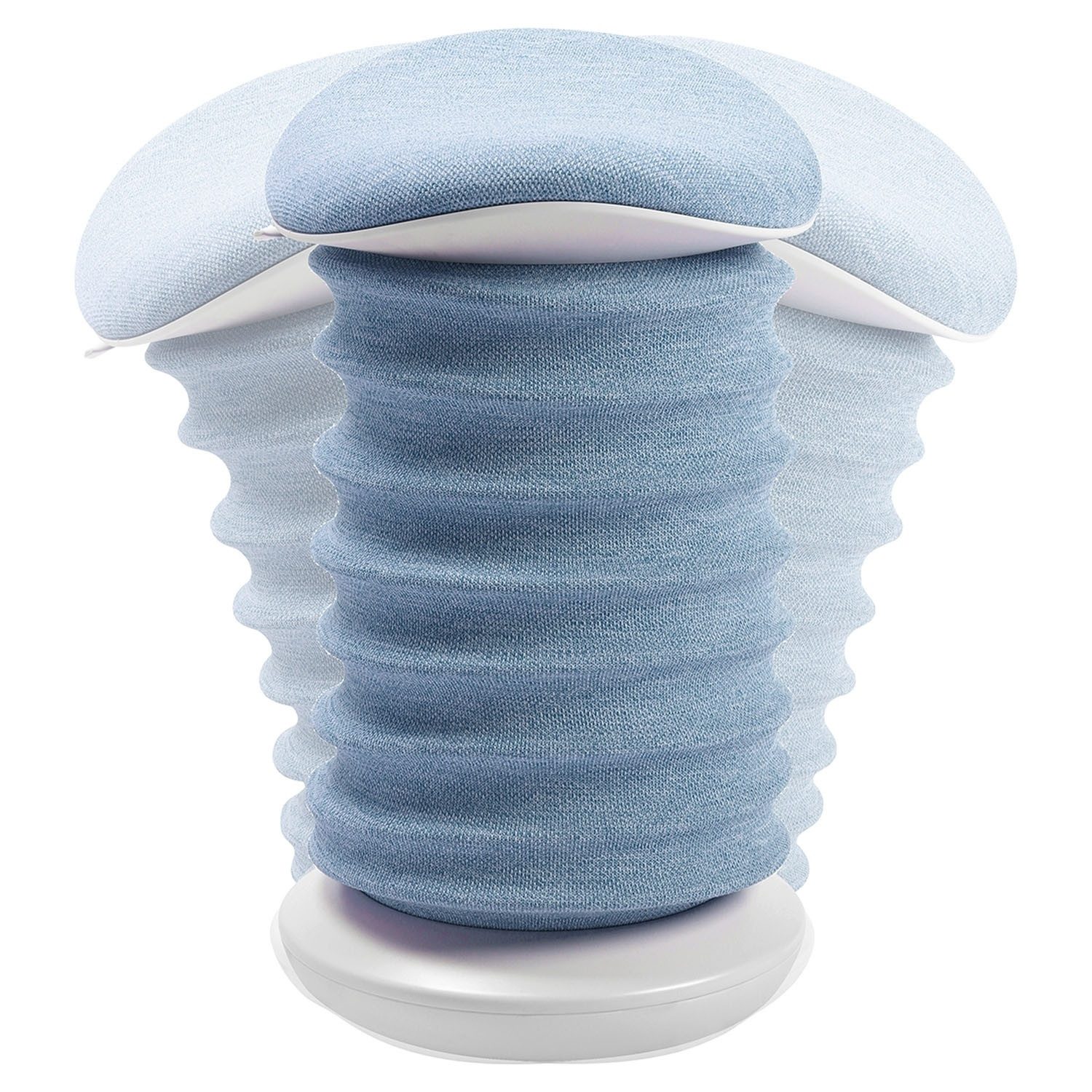 TOPSTAR Sitzhocker SITNESS 4D, Blau, Weiß, Polyester, Ø 36 x H 64 cm, Höhenverstellbar, mit Federmechanik, Ergonomisch