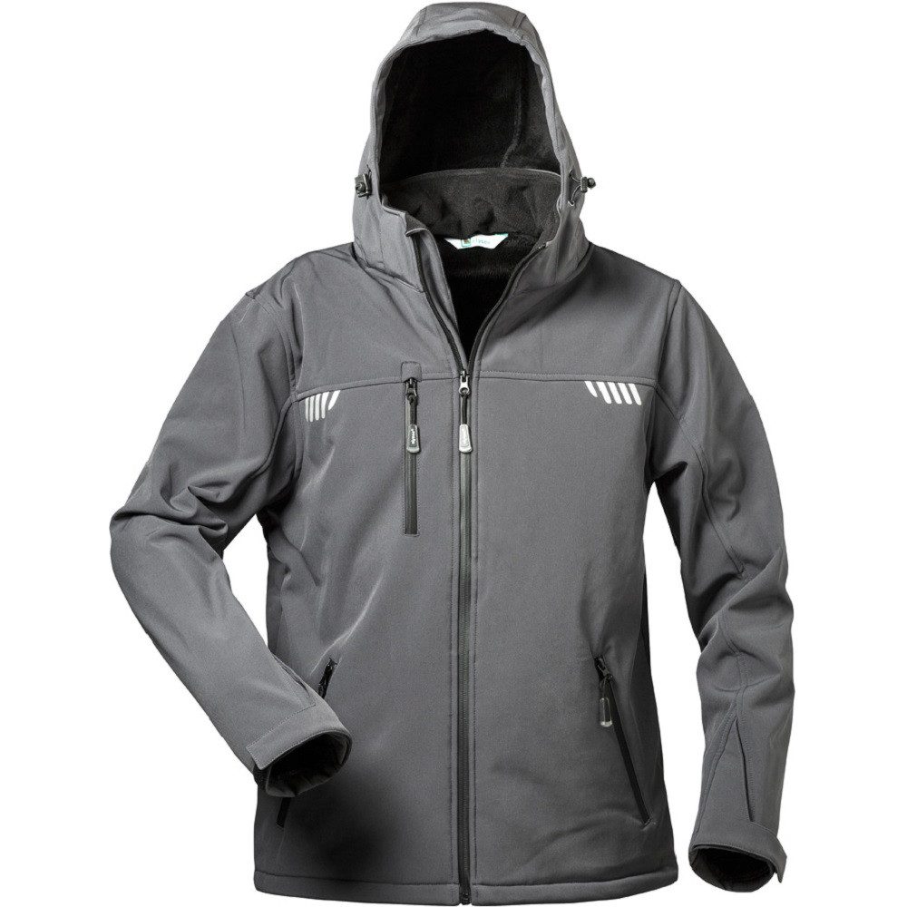 Elysee Softshelljacke Softshelljacke mit Kunstfell "APOLLO"grau/schwarz
