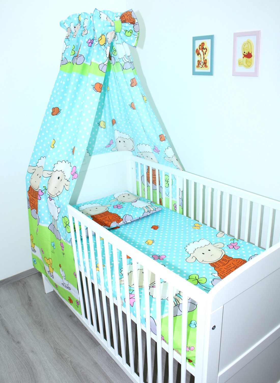 Babybettwäsche Bettset mit Bettwäsche Vollstoff Himmel Baby Kinder