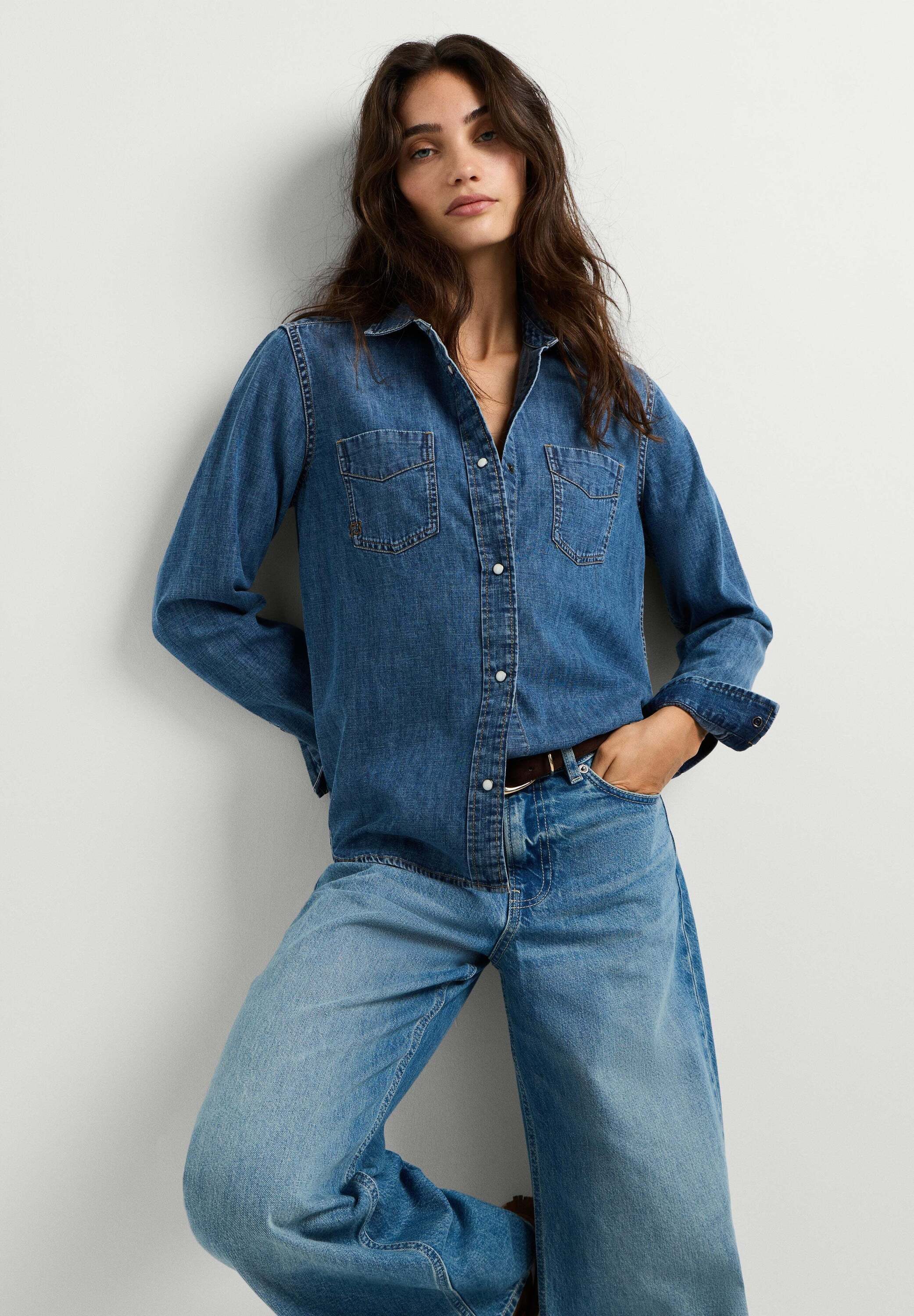 Pepe Jeans T-Shirt denim shirt ABBEY AUTHENTIC SHIRT
