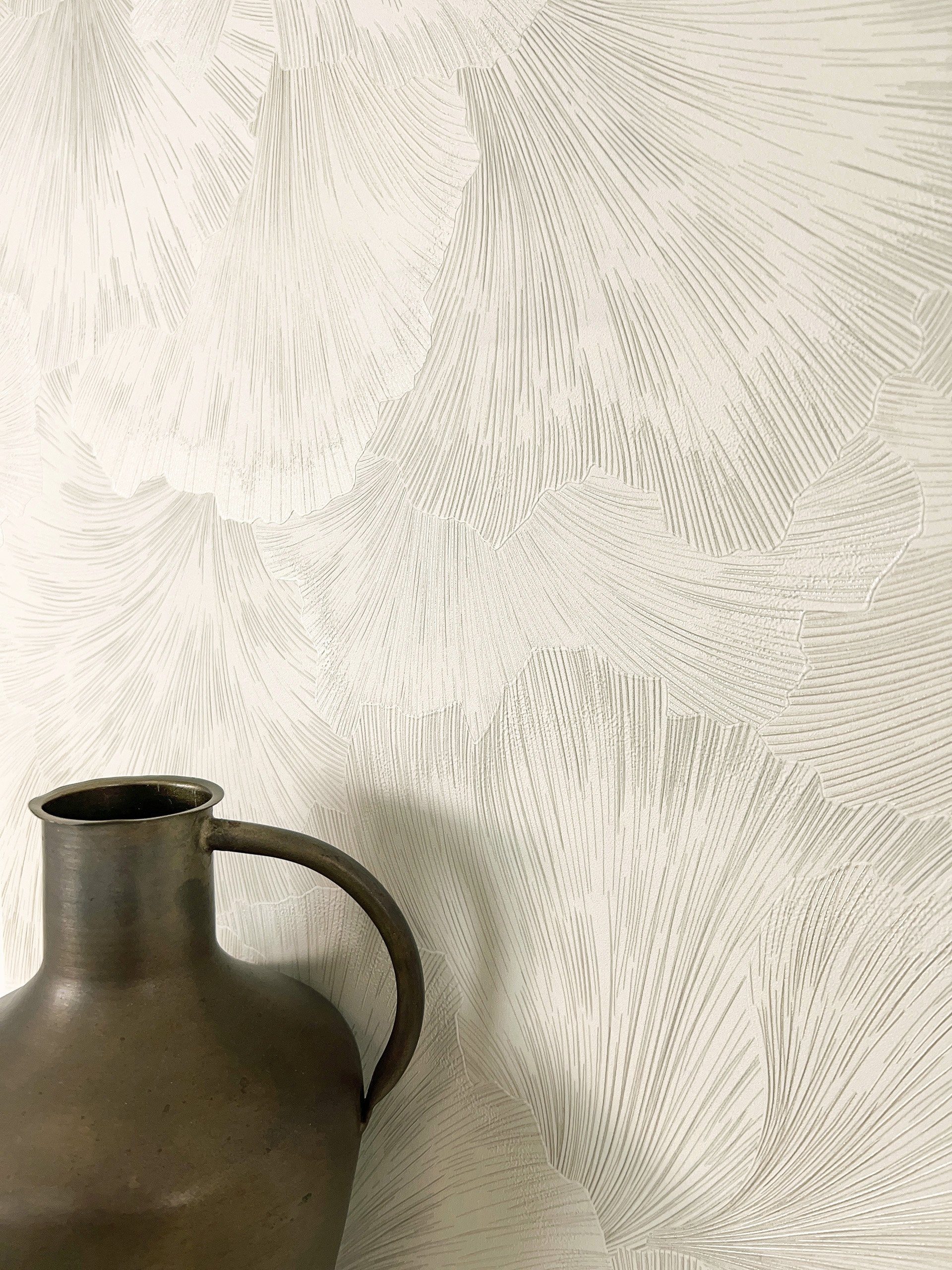 Newroom Vliestapete, Creme Tapete Modern Dschungel günstig online kaufen