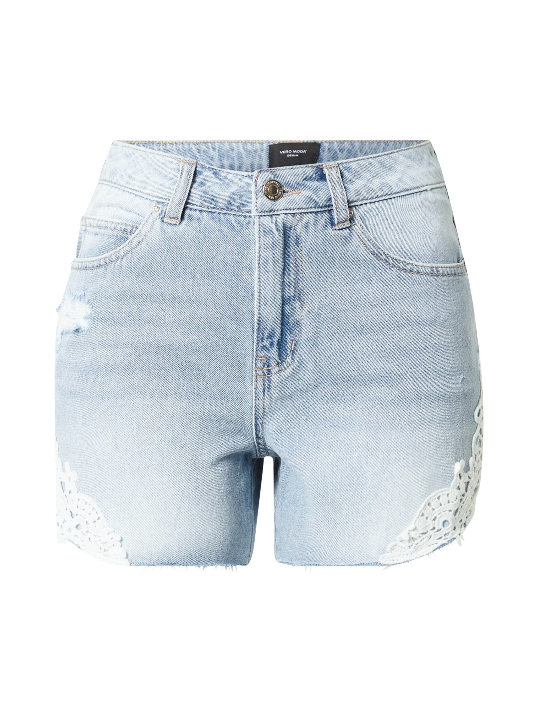 Vero Moda Jeansshorts (1-tlg) Spitze