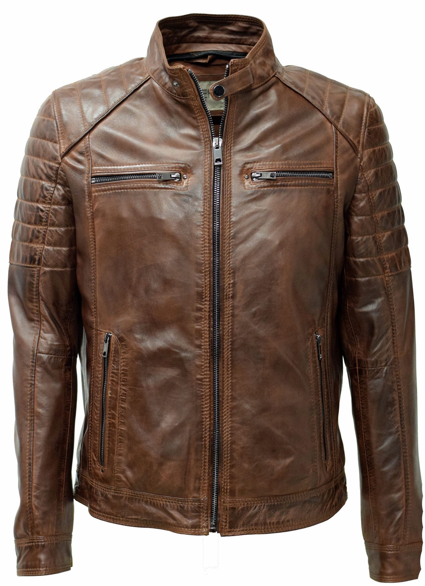 Zimmert Leather Lederjacke Franky washed Lammnappa, Blouson, sportlich, Kas günstig online kaufen
