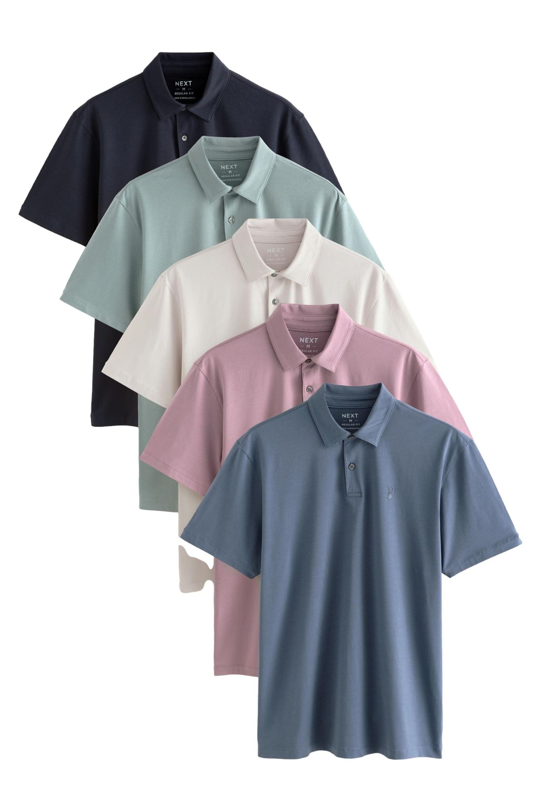 Next Poloshirt Regular Fit Kurzarm-Poloshirts, Jersey, günstig online kaufen