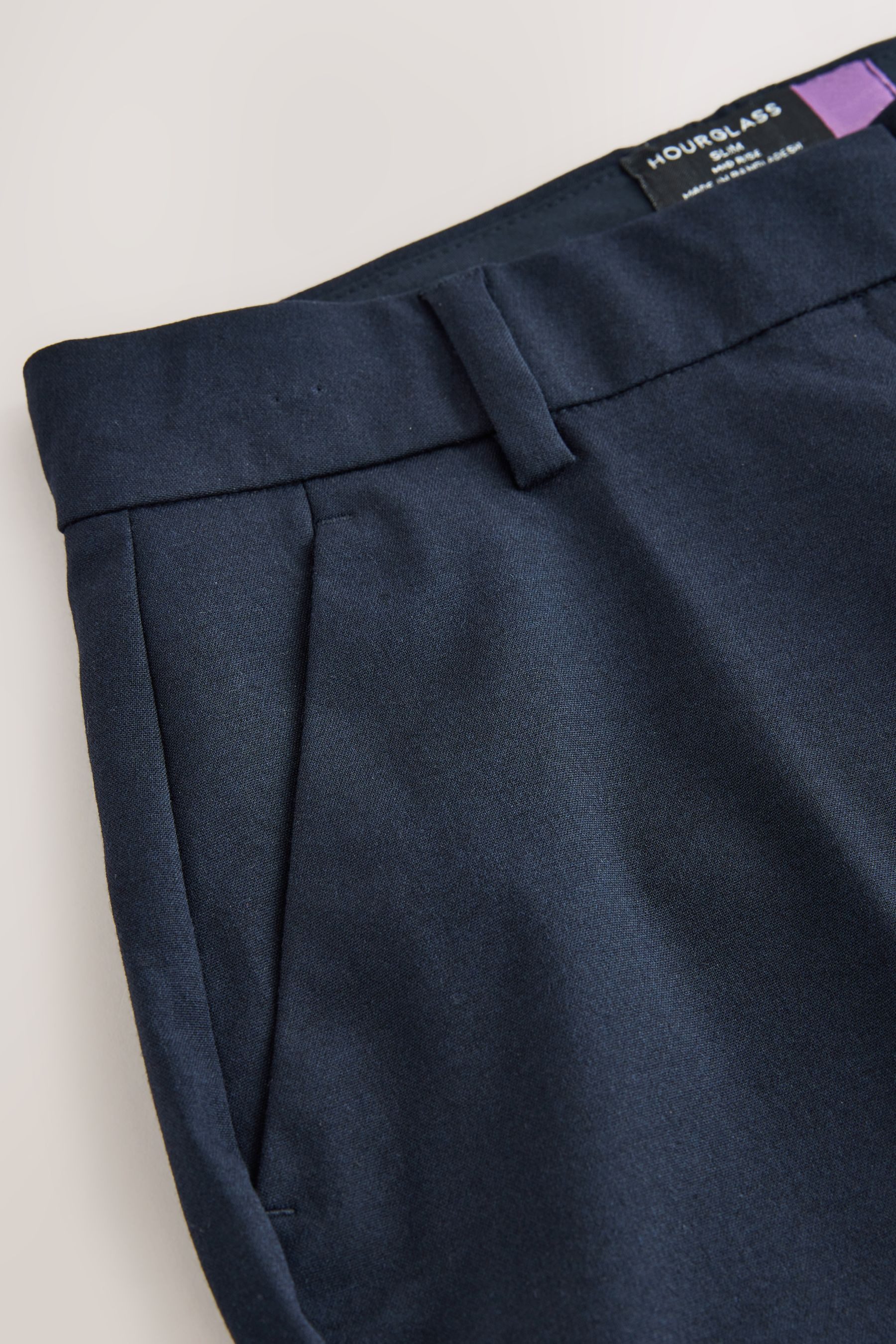 Next Stoffhose Elegante Slim Fit Hose mit Wollanteil (1-tlg)