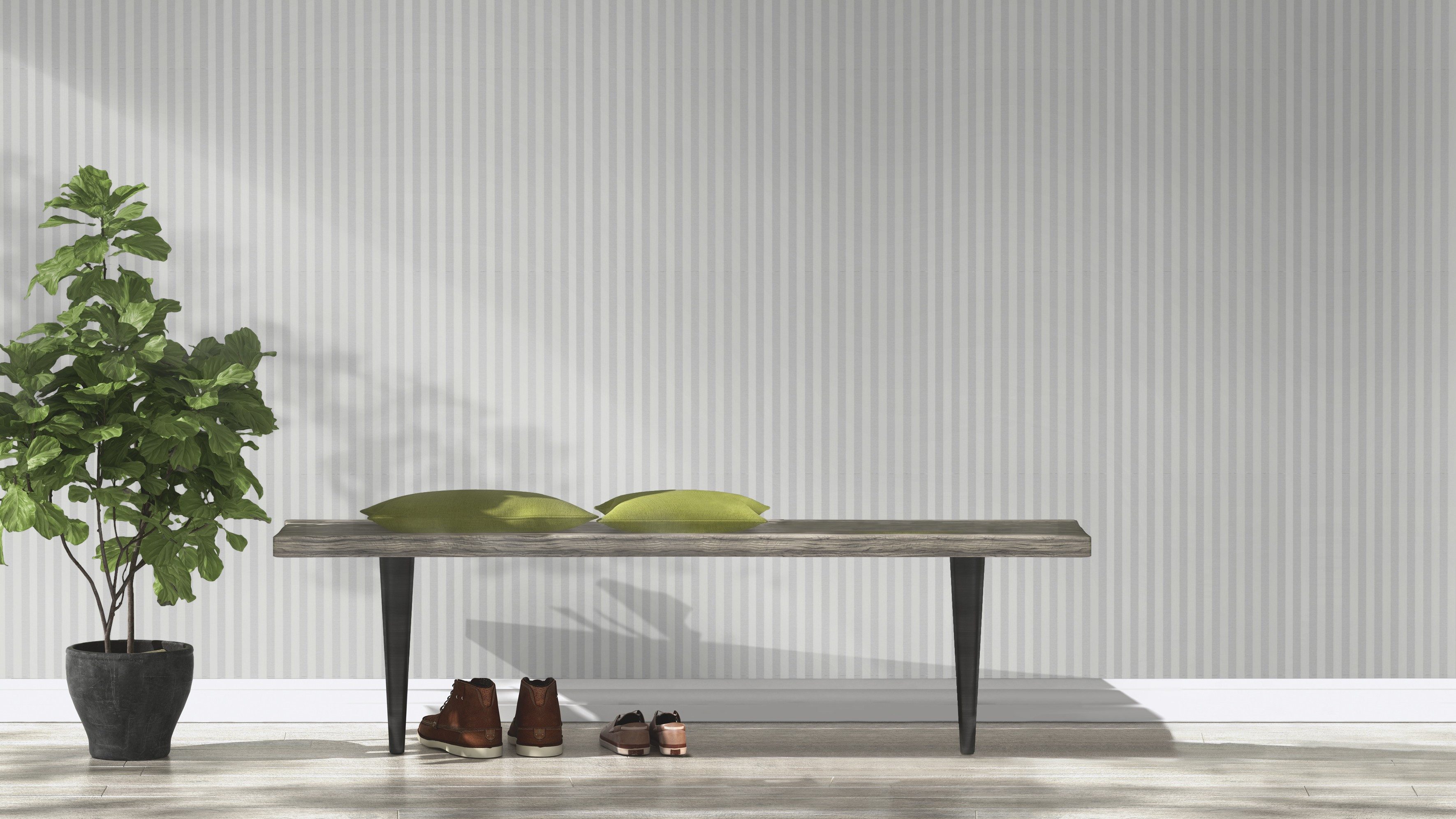 Rasch Vinyltapete Vliestapete Trianon XIII mit Streifen, glatt, Streifen, Streifen