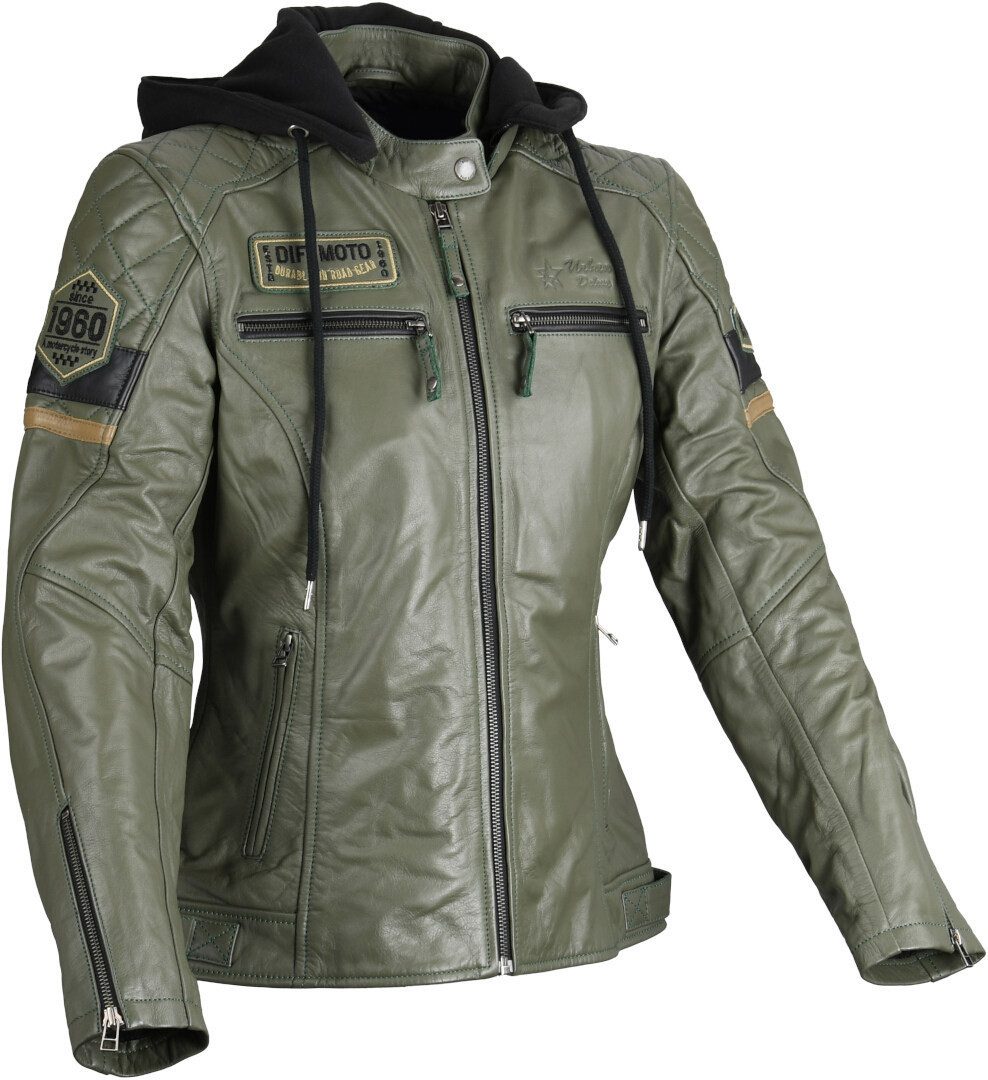 DIFI Motorradjacke Jolene 2 Damen Motorrad Lederjacke protektoren reißverschluss