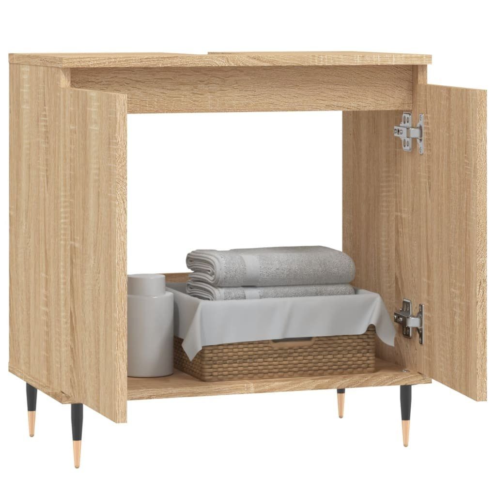vidaXL Waschtisch NA Waschtischschrank Sonoma Eiche 58x33x60 cm Holzwerkstoff Freistehen