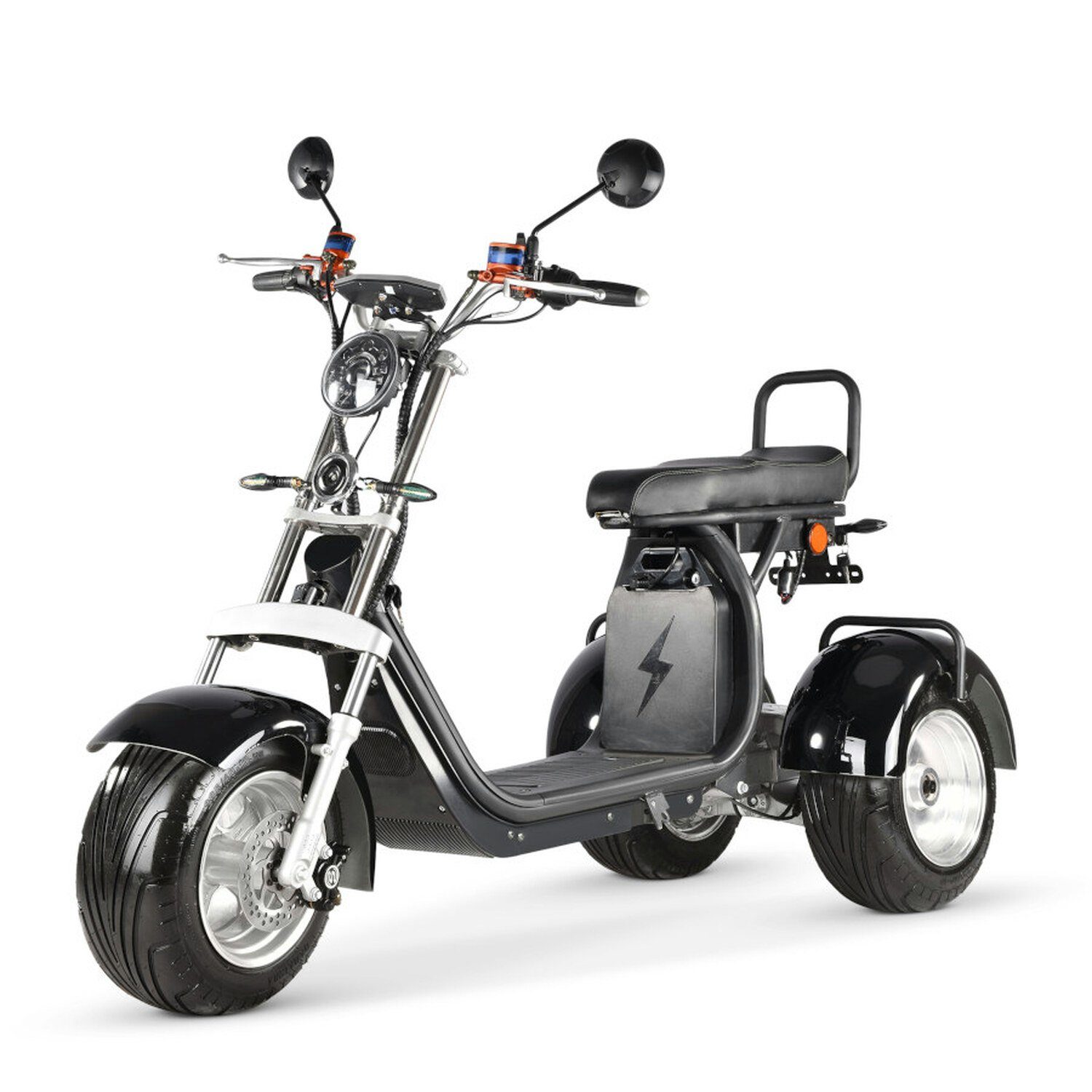 elektro Scheibenbremsen ab - Bike Trike - schwarz Elektroroller 1 35 Roller Jahren km/h, TPFLiving Coco Fat 14 60 Farbe: -Akku: Volt/20Ah, x E-Scooter mit