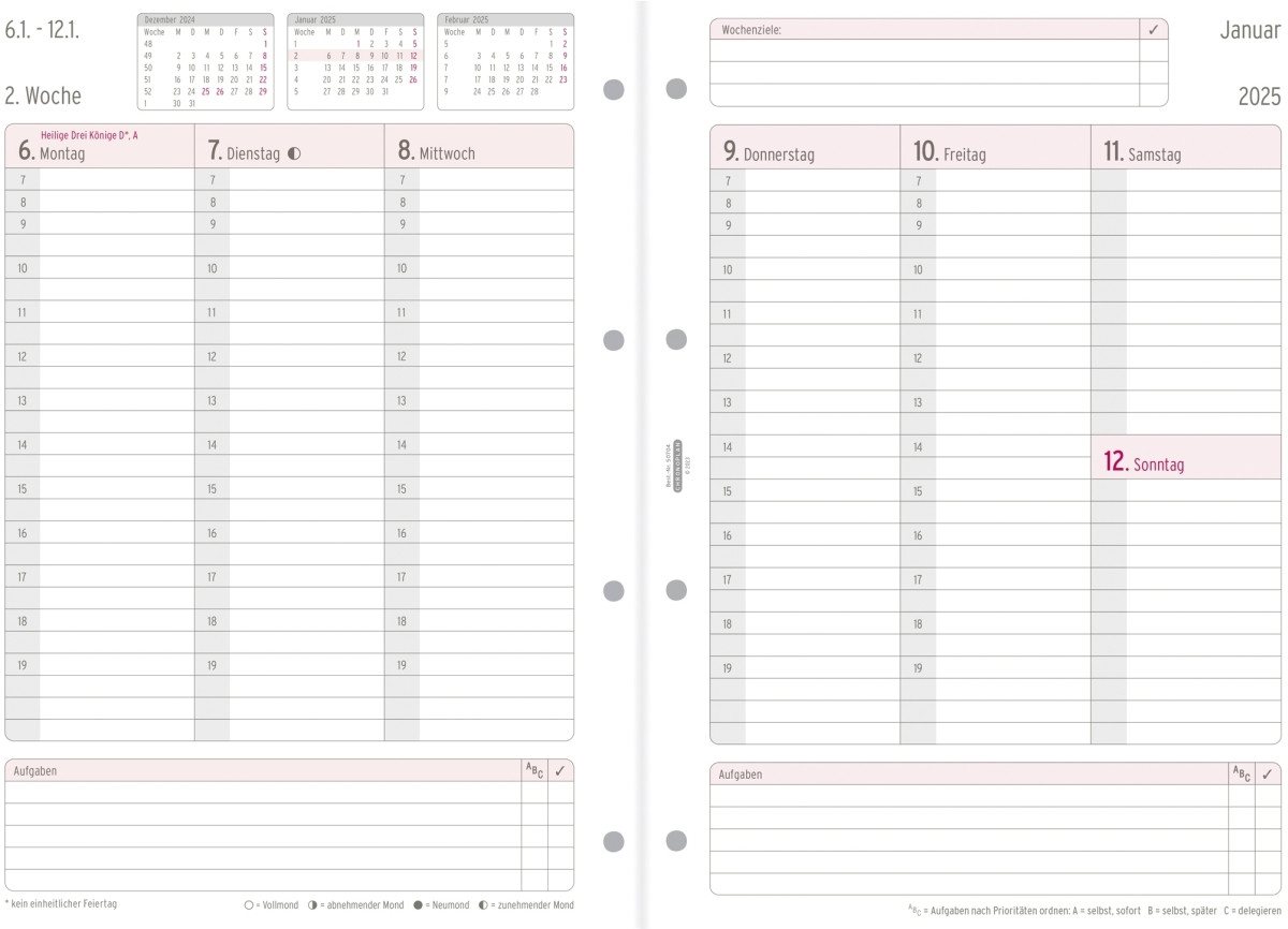 Thumbnail - CHRONOPLAN Terminplaner Wochenplan A4 1 Woche/2 Seiten 2025
